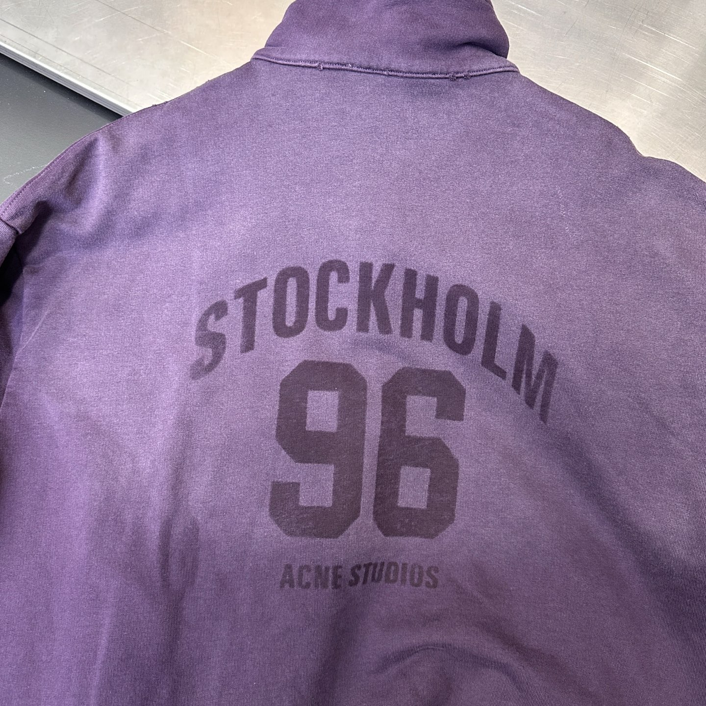 🌾Acne ｜ 新款卫衣，成衣洗水印花吊磨工艺，拉链领口套头版型，男女同款，尺码sml