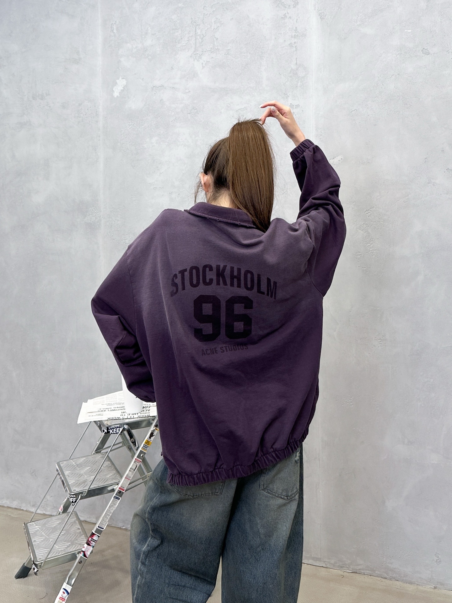 🌾Acne ｜ 新款卫衣，成衣洗水印花吊磨工艺，拉链领口套头版型，男女同款，尺码sml