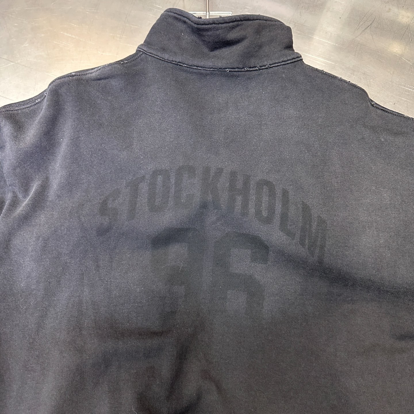 🌾Acne ｜ 新款卫衣，成衣洗水印花吊磨工艺，拉链领口套头版型，男女同款，尺码sml