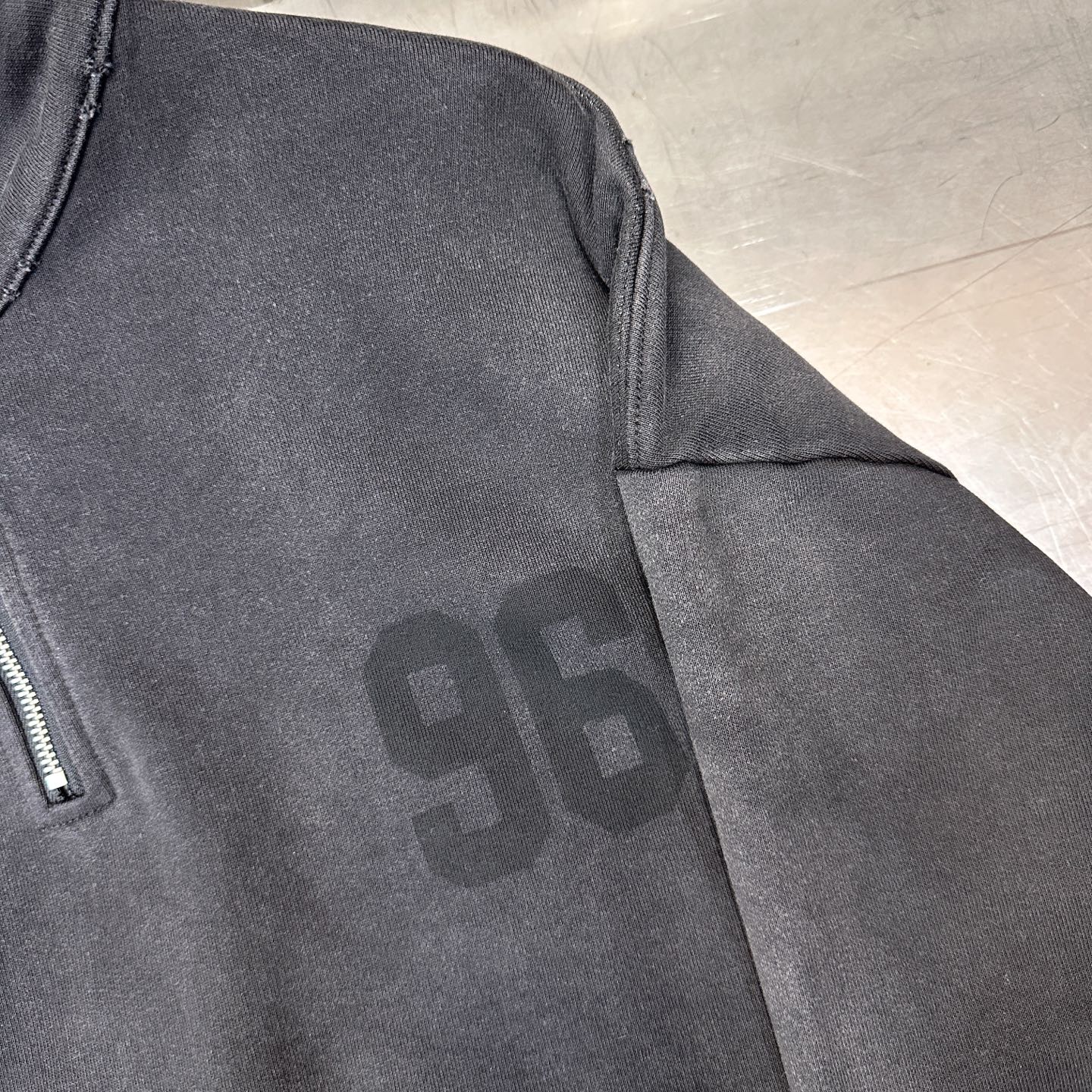 🌾Acne ｜ 新款卫衣，成衣洗水印花吊磨工艺，拉链领口套头版型，男女同款，尺码sml