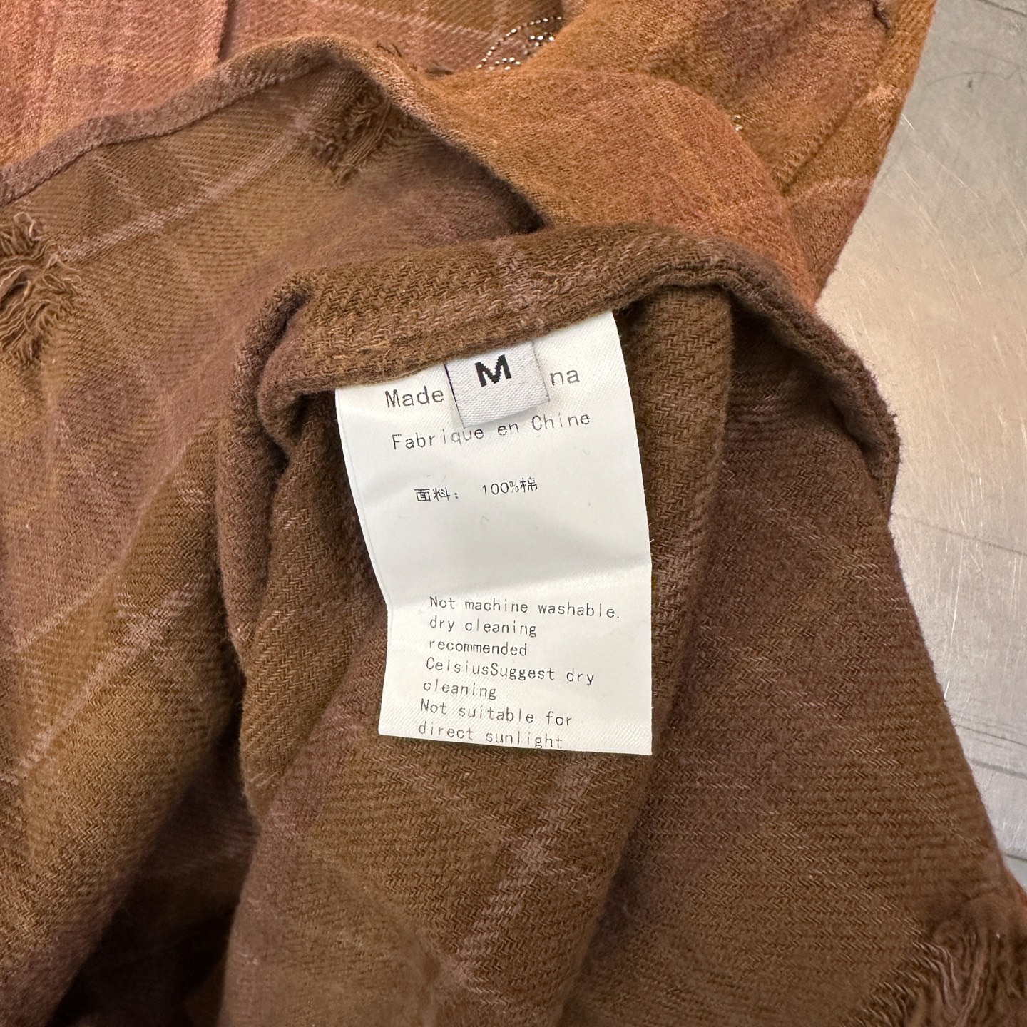 🌾克罗心 ｜ 新款格子衬衣，成衣洗水喷色吊磨工艺加成衣烫钻，全棉格子面料，男女同款，尺码sml