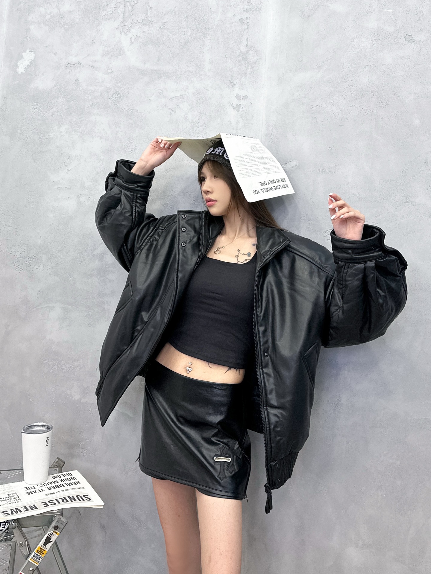 🌾新款夹克棉服，进口蛋白皮面料，肉感十足仿真肌理手感超棒，下摆弹力带松紧，短款夹克版型，男女同款，后背搭