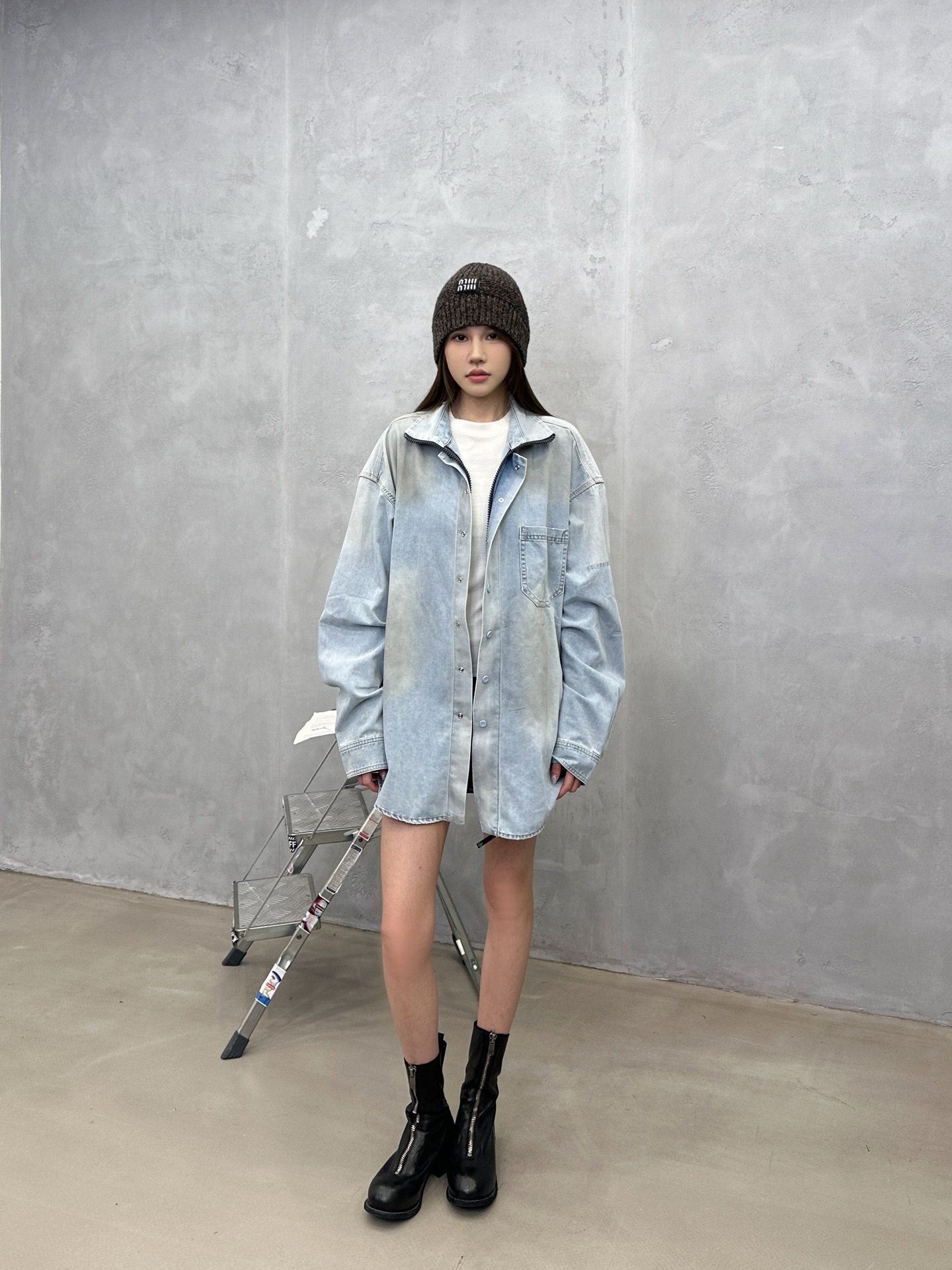 💰巴黎 ｜ 新款做旧衬衣，成衣洗水磨破喷色泥浆重工工艺，男女同款，尺码sml