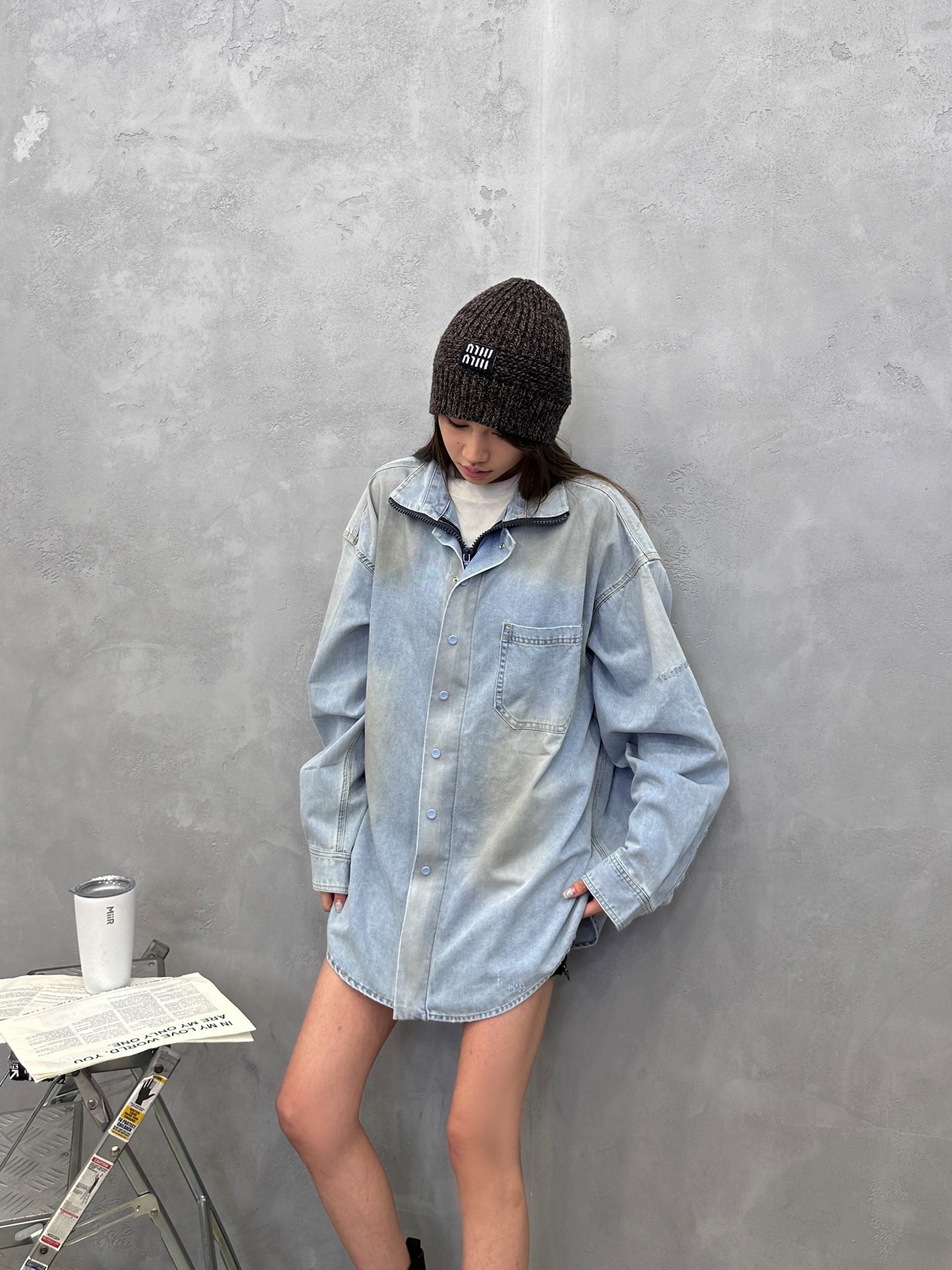 💰巴黎 ｜ 新款做旧衬衣，成衣洗水磨破喷色泥浆重工工艺，男女同款，尺码sml