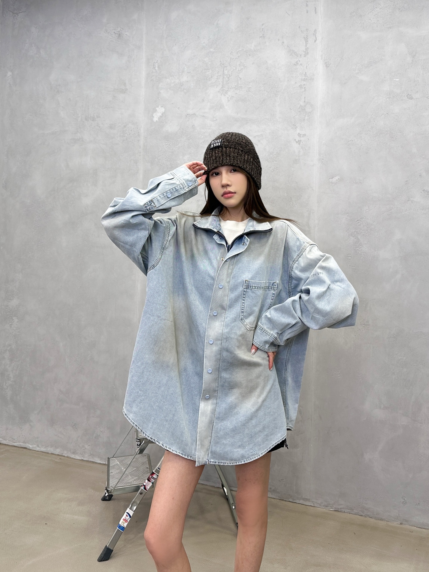 💰巴黎 ｜ 新款做旧衬衣，成衣洗水磨破喷色泥浆重工工艺，男女同款，尺码sml