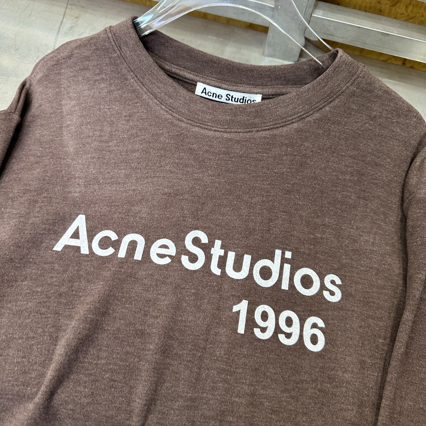 🌾Acne ｜ 新款长袖t，成衣洗水加厚版印花工艺，进口保暖德绒面料，时尚休闲，尺码sml