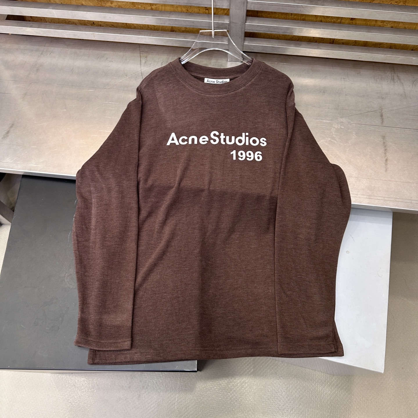 🌾Acne ｜ 新款长袖t，成衣洗水加厚版印花工艺，进口保暖德绒面料，时尚休闲，尺码sml