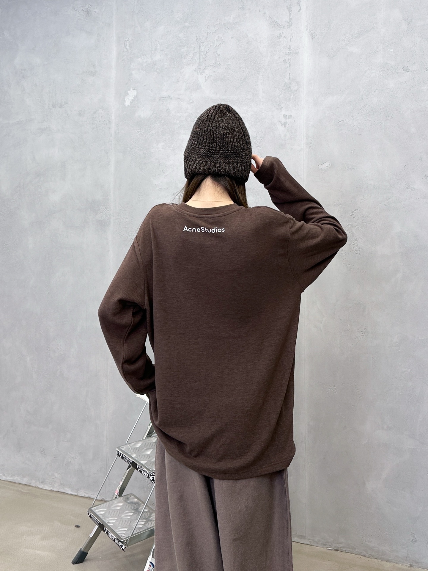 🌾Acne ｜ 新款长袖t，成衣洗水加厚版印花工艺，进口保暖德绒面料，时尚休闲，尺码sml