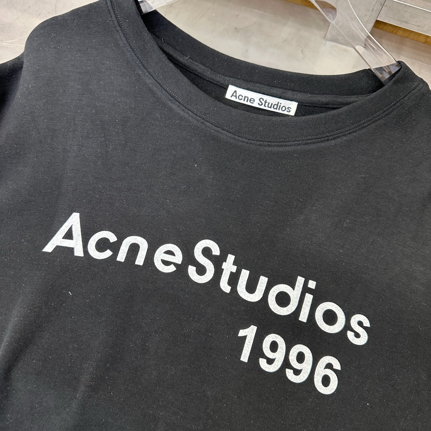 🌾Acne ｜ 新款长袖t，成衣洗水加厚版印花工艺，进口保暖德绒面料，时尚休闲，尺码sml