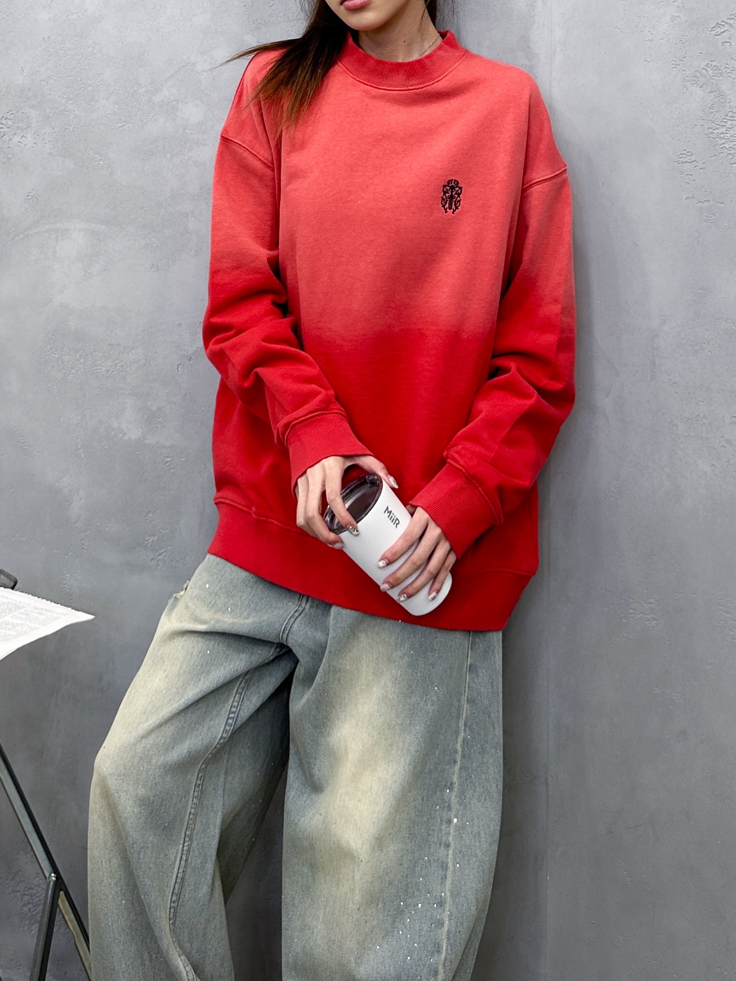 💰克罗心 ｜ 新款套头卫衣，成衣洗水喷色加前后刺绣工艺，男女同款，尺码sml