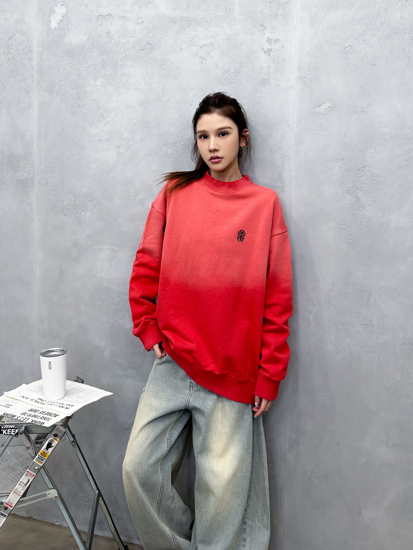 💰克罗心 ｜ 新款套头卫衣，成衣洗水喷色加前后刺绣工艺，男女同款，尺码sml