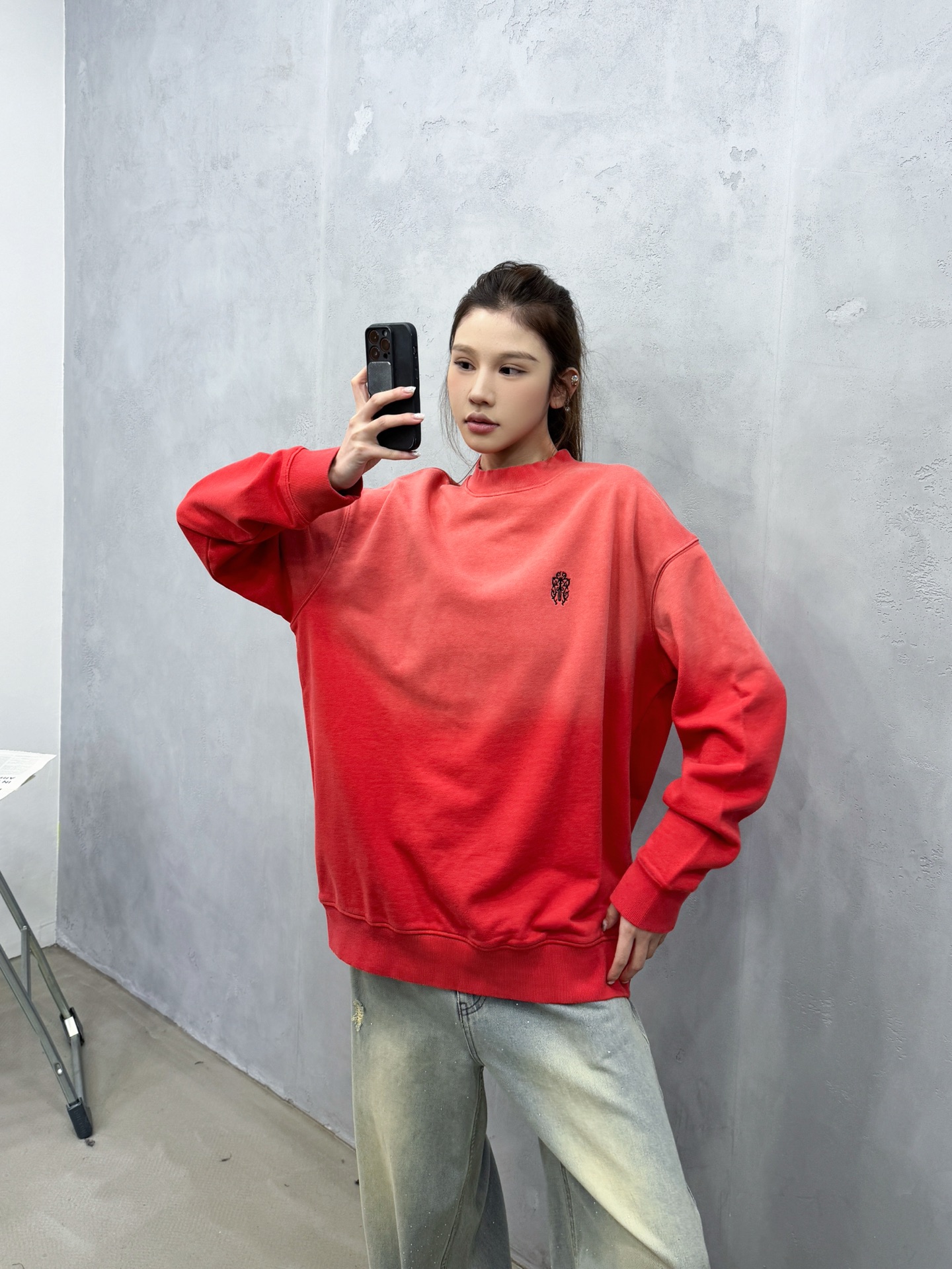 💰克罗心 ｜ 新款套头卫衣，成衣洗水喷色加前后刺绣工艺，男女同款，尺码sml