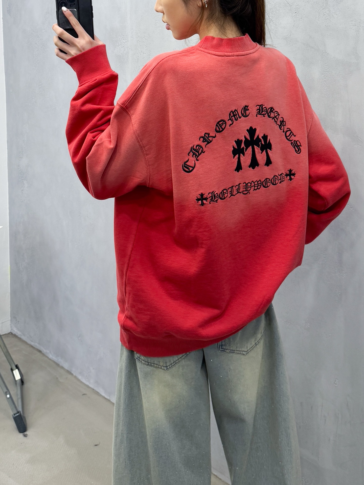 💰克罗心 ｜ 新款套头卫衣，成衣洗水喷色加前后刺绣工艺，男女同款，尺码sml