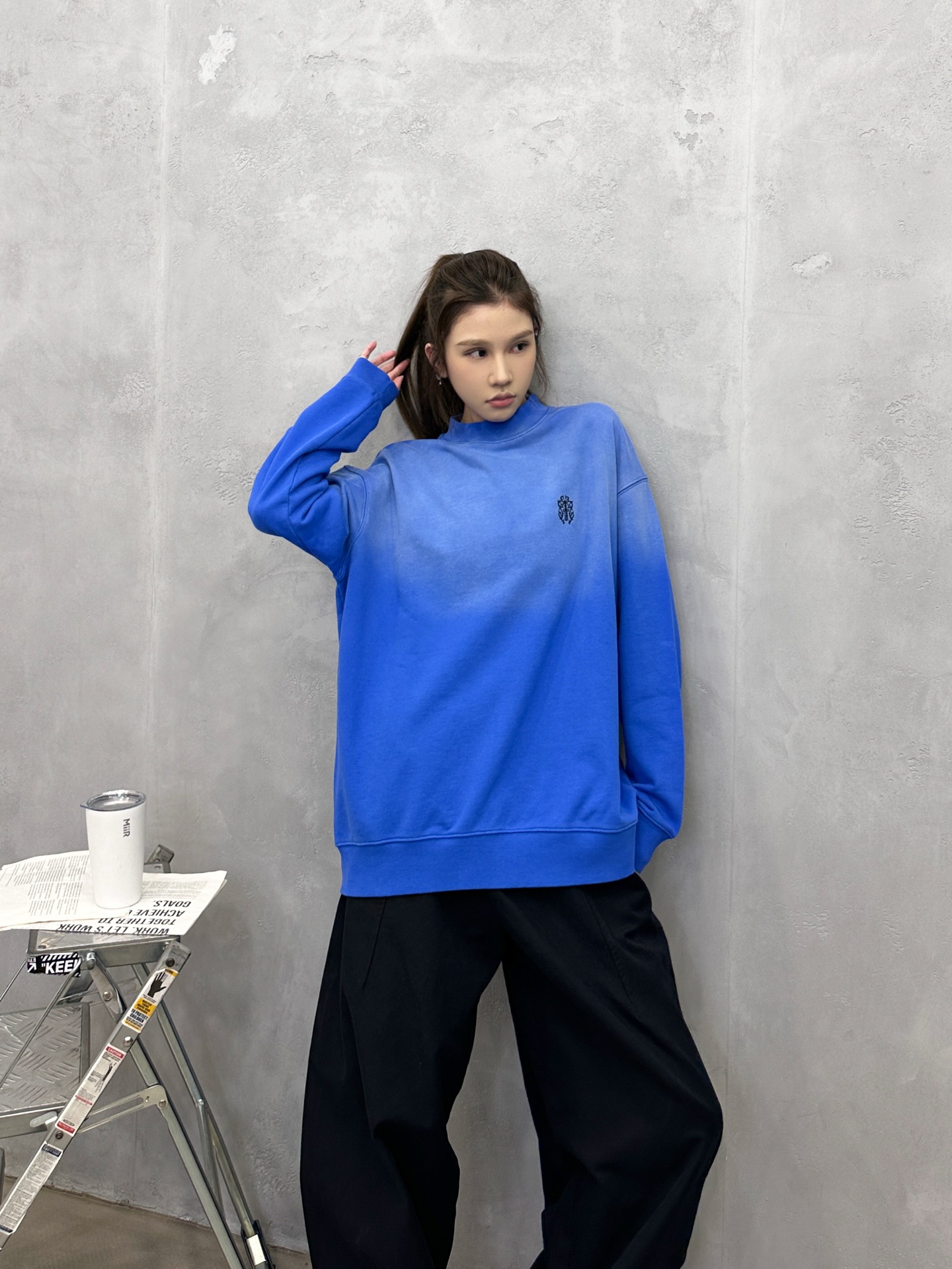 💰克罗心 ｜ 新款套头卫衣，成衣洗水喷色加前后刺绣工艺，男女同款，尺码sml