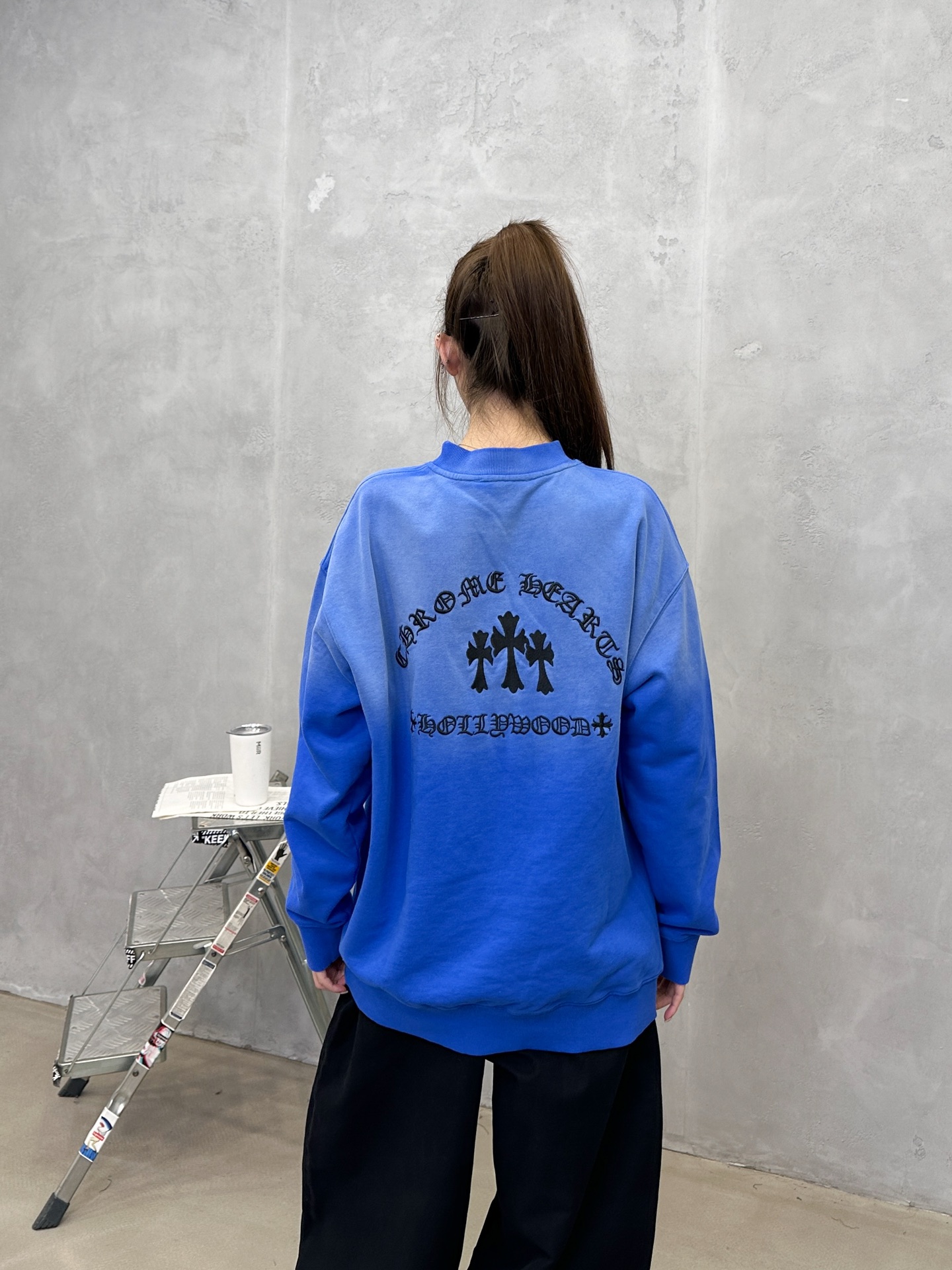 💰克罗心 ｜ 新款套头卫衣，成衣洗水喷色加前后刺绣工艺，男女同款，尺码sml