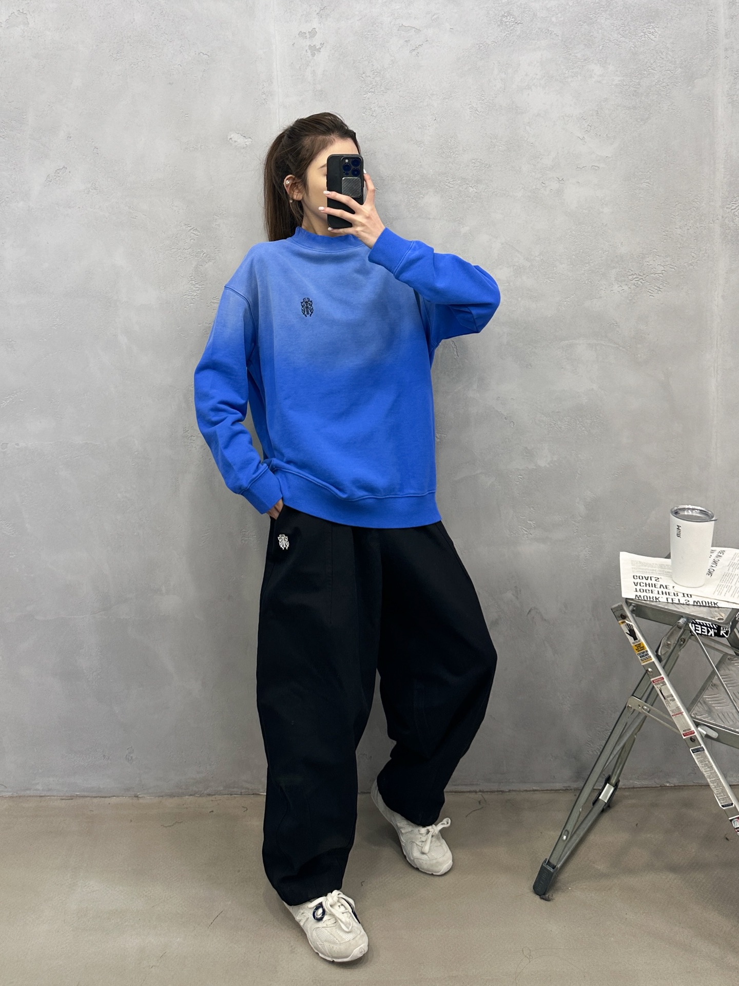 💰克罗心 ｜ 新款套头卫衣，成衣洗水喷色加前后刺绣工艺，男女同款，尺码sml