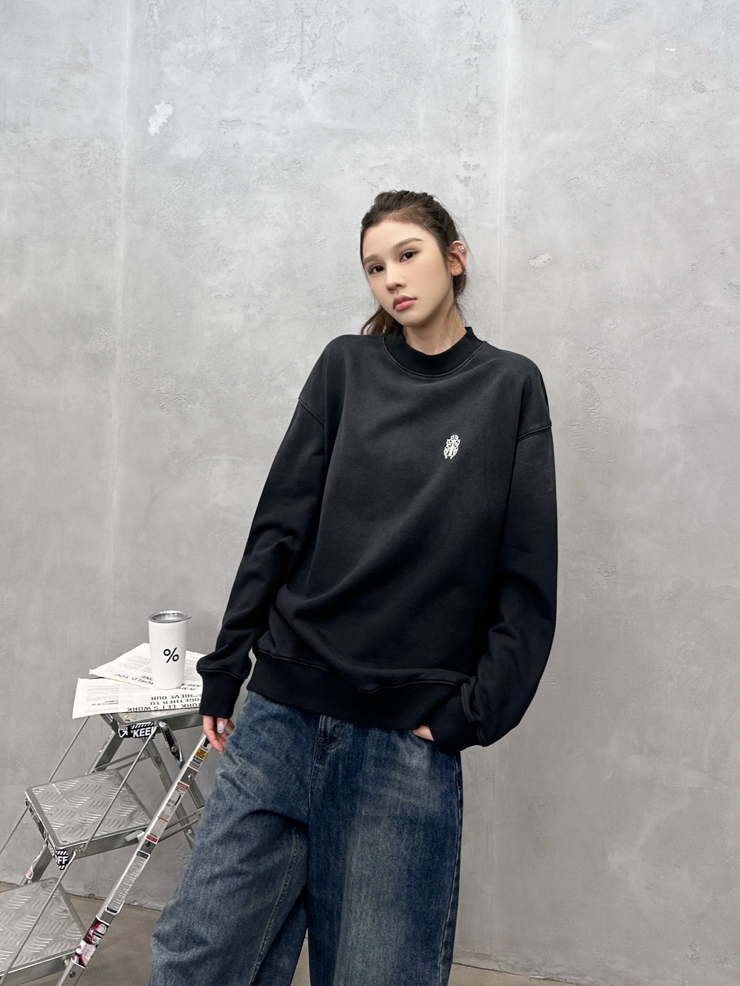 💰克罗心 ｜ 新款套头卫衣，成衣洗水喷色加前后刺绣工艺，男女同款，尺码sml