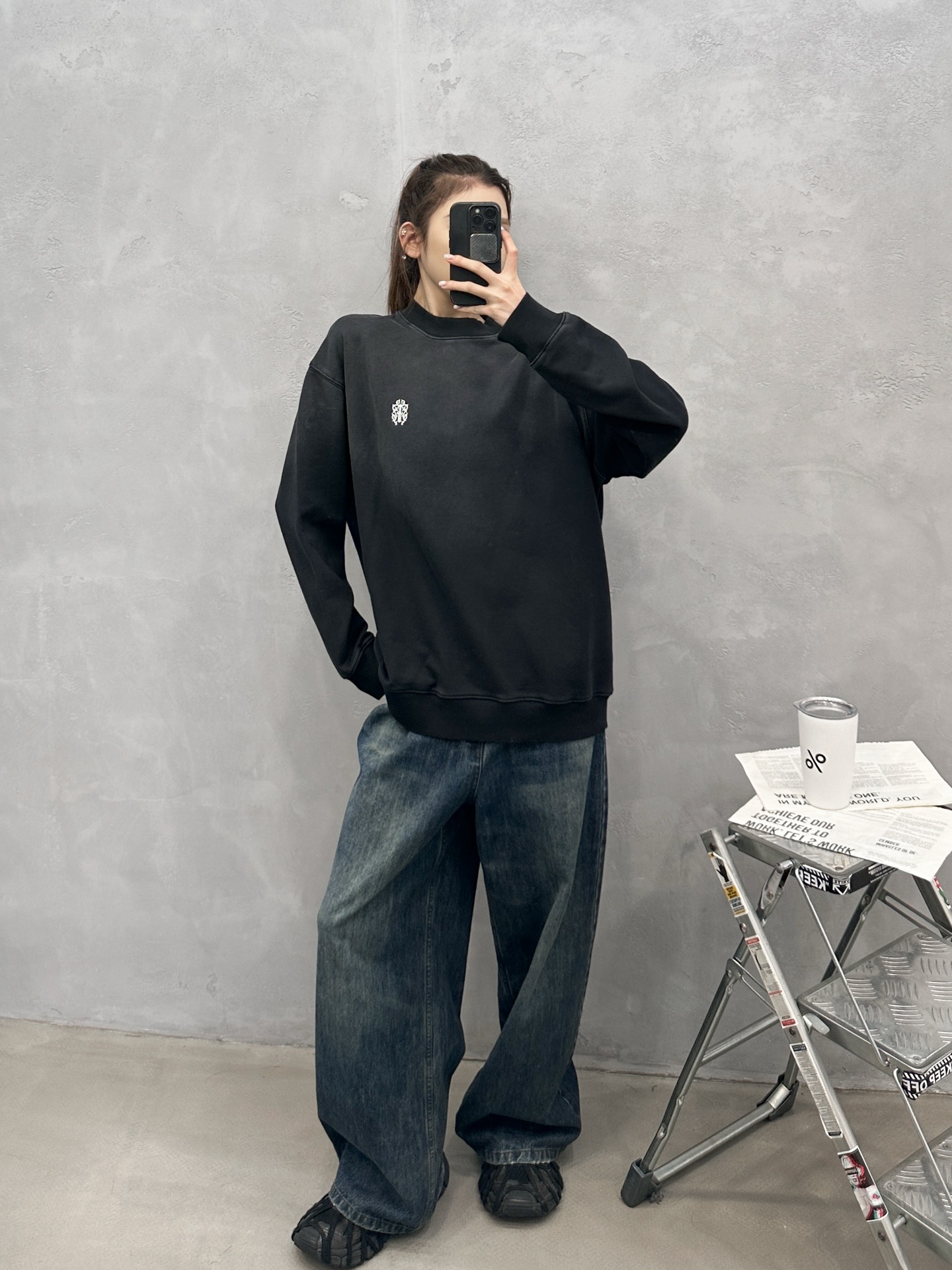 💰克罗心 ｜ 新款套头卫衣，成衣洗水喷色加前后刺绣工艺，男女同款，尺码sml