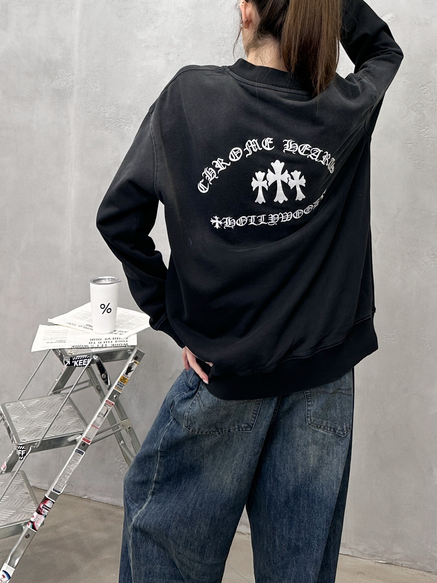 💰克罗心 ｜ 新款套头卫衣，成衣洗水喷色加前后刺绣工艺，男女同款，尺码sml