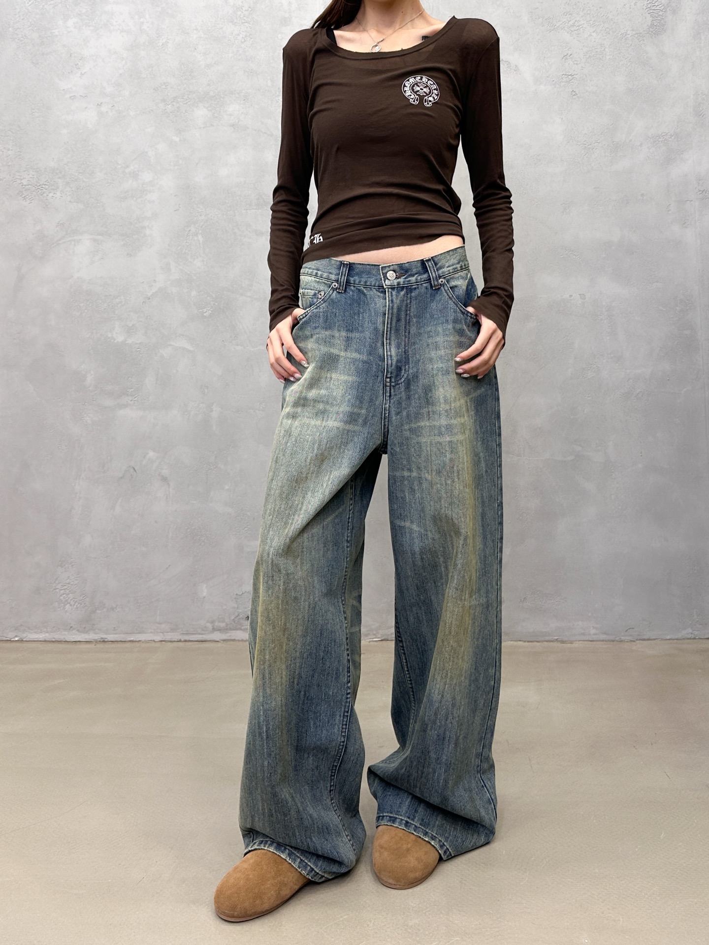 💰Acne ｜ 新款牛仔裤，成衣洗水喷色工艺，进口竹节牛仔布面料，男女同款，尺码sml