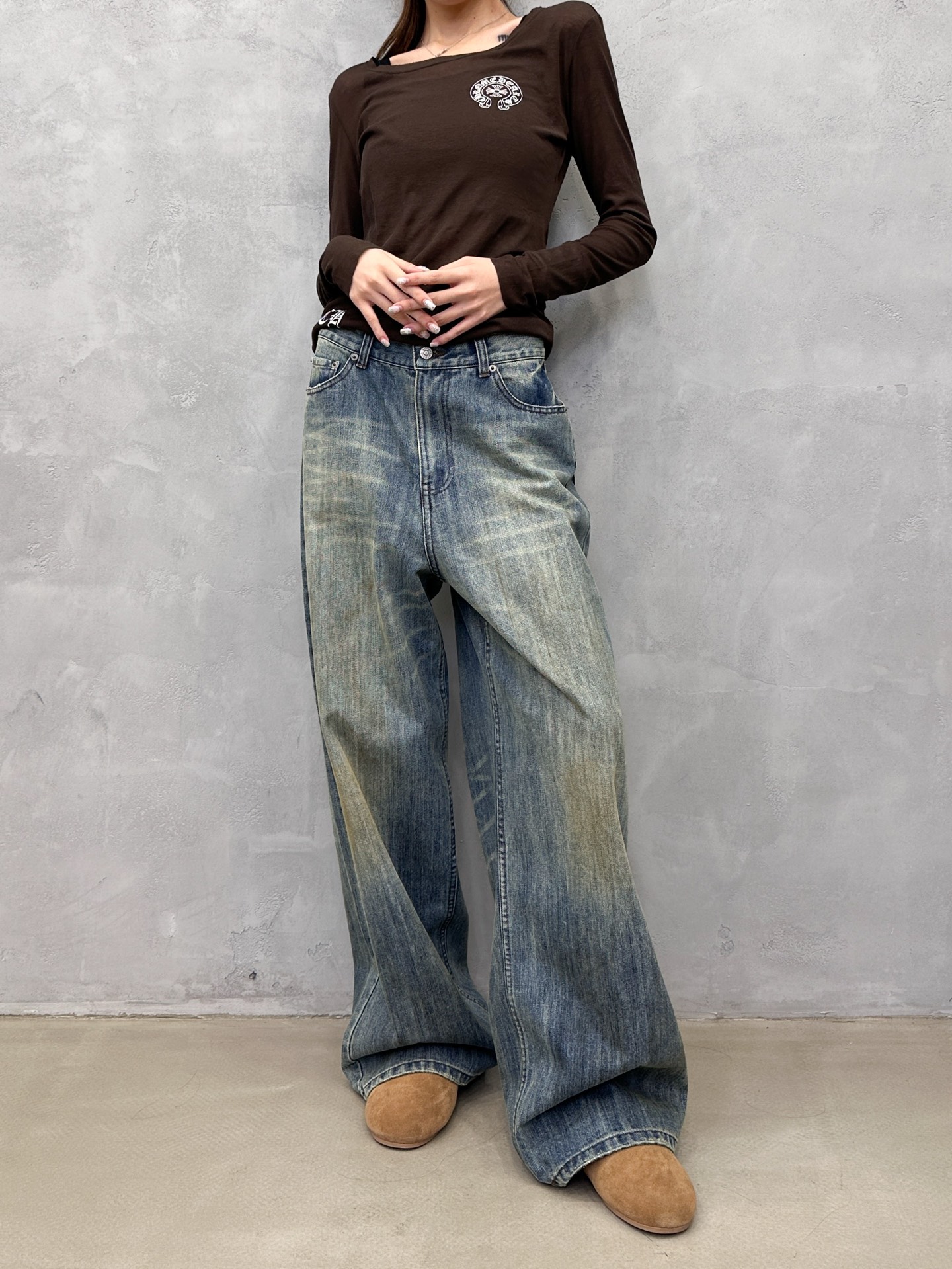 💰Acne ｜ 新款牛仔裤，成衣洗水喷色工艺，进口竹节牛仔布面料，男女同款，尺码sml