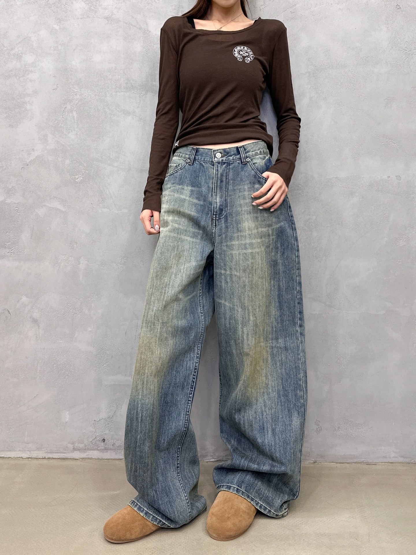 💰Acne ｜ 新款牛仔裤，成衣洗水喷色工艺，进口竹节牛仔布面料，男女同款，尺码sml