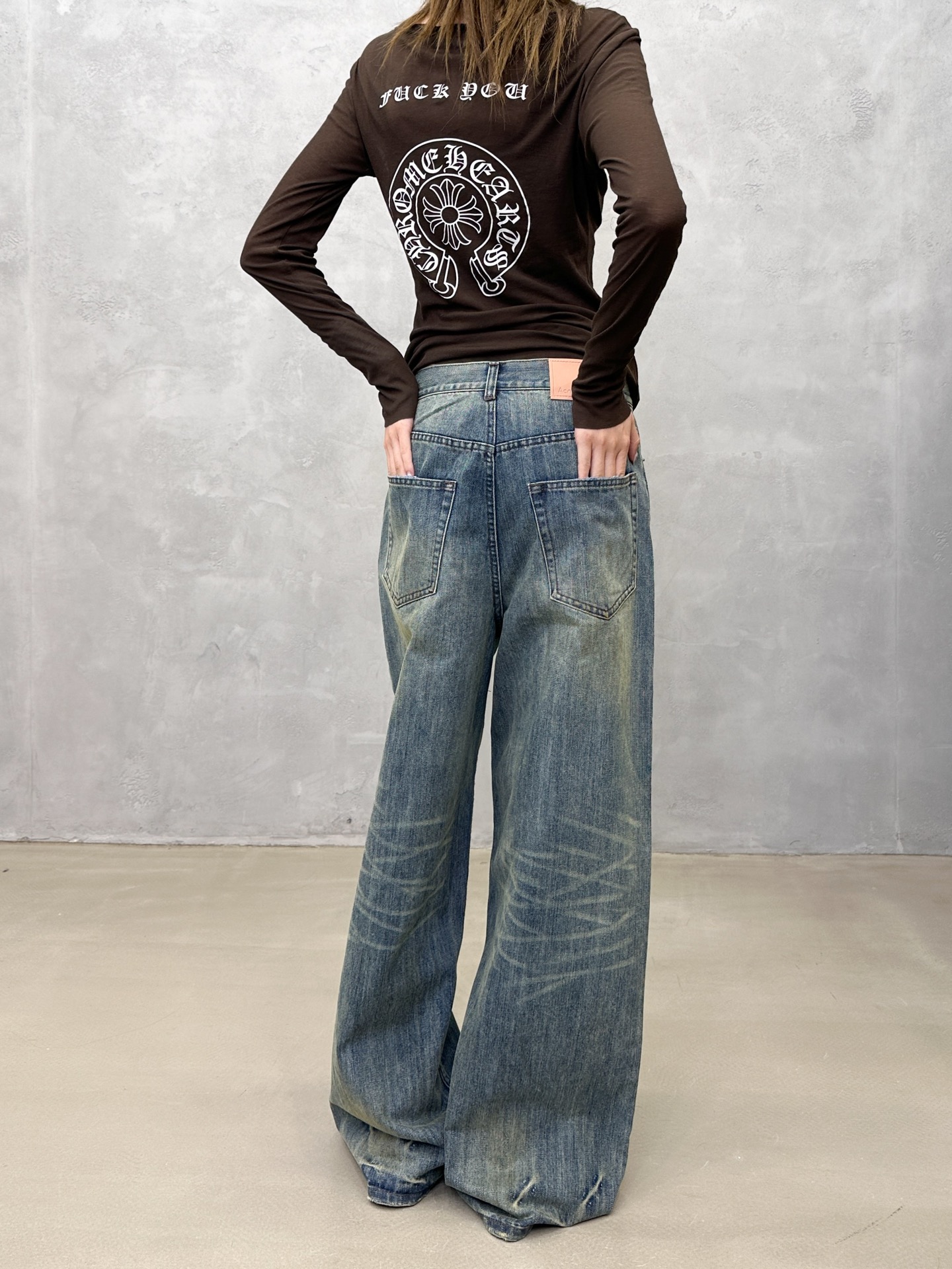 💰Acne ｜ 新款牛仔裤，成衣洗水喷色工艺，进口竹节牛仔布面料，男女同款，尺码sml