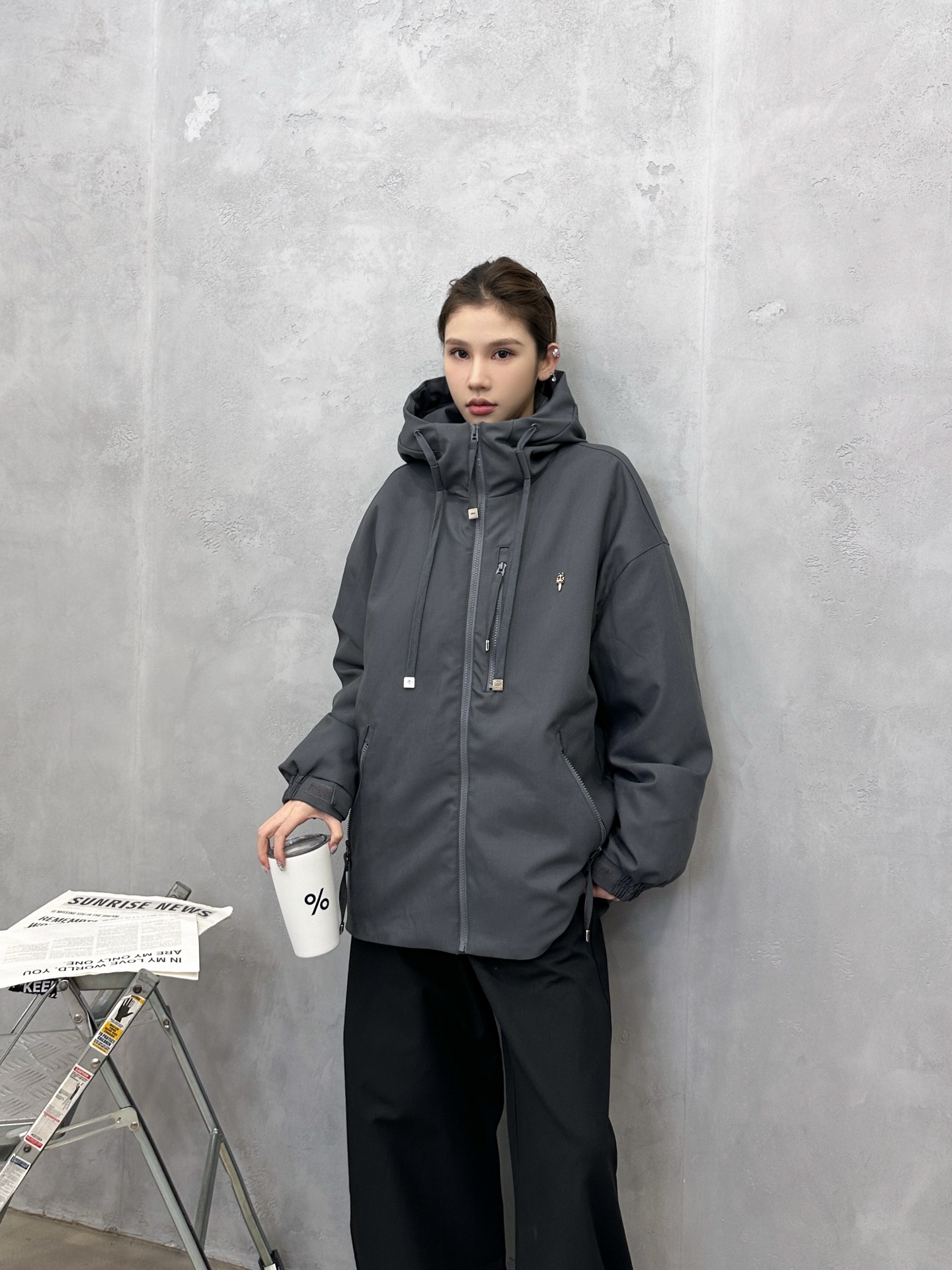 🌾克罗心 ｜ 新款休闲羽绒服，经典五金标加特殊复合面料，90白鹅绒填充，休闲时尚，男女同款，尺码sml