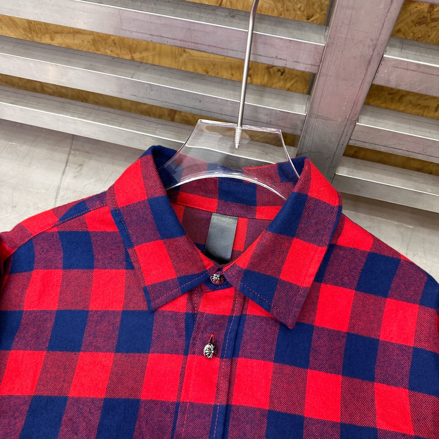 🌾克罗心 ｜ 新款格子衬衣，成衣洗水定型加手工刺绣十字标，日本进口格纹面料，男女同款，尺码sml