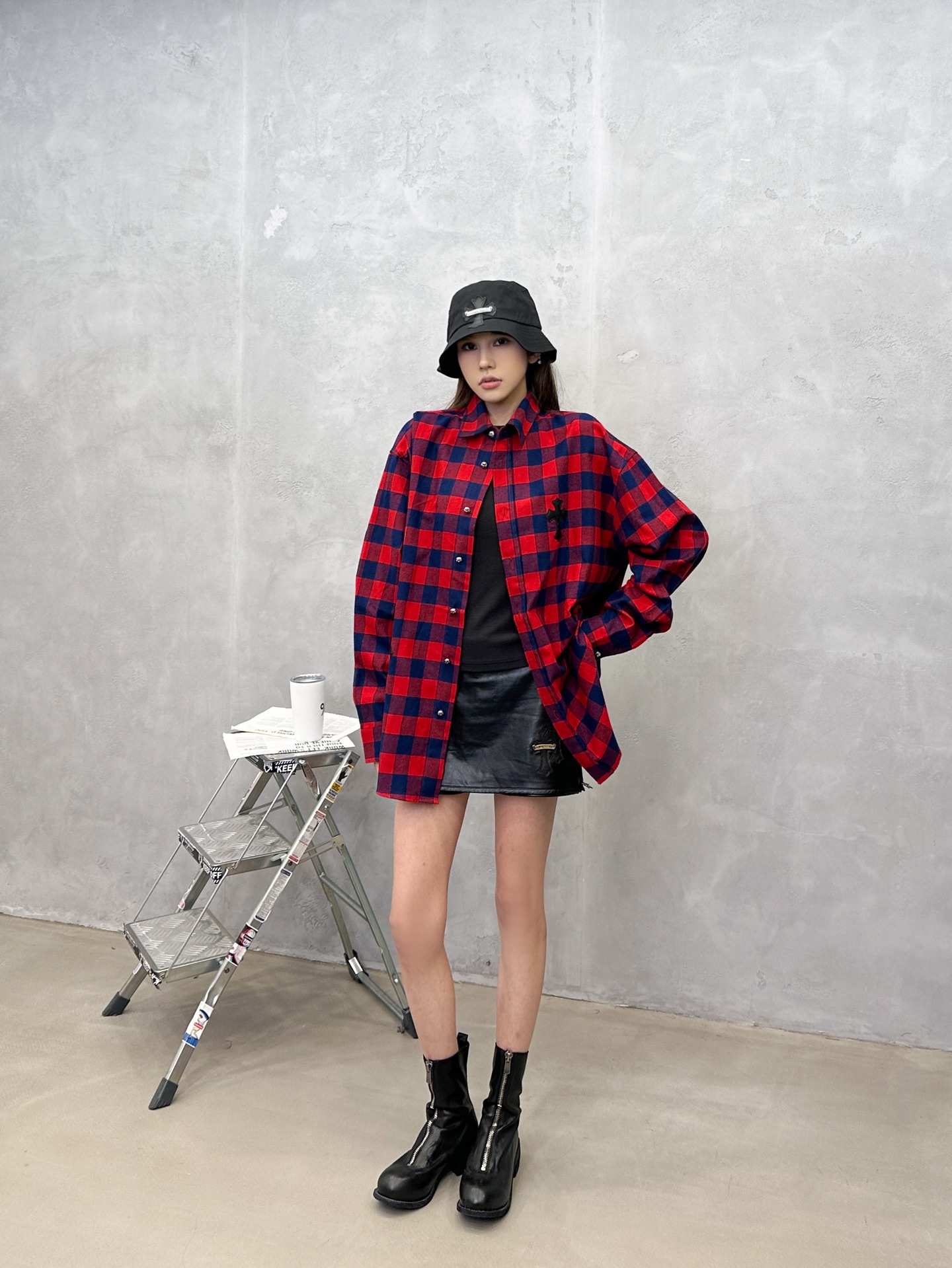 🌾克罗心 ｜ 新款格子衬衣，成衣洗水定型加手工刺绣十字标，日本进口格纹面料，男女同款，尺码sml