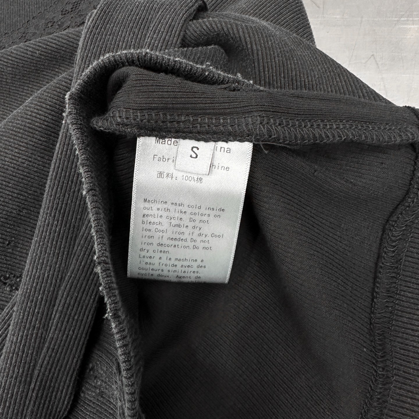 🌾巴黎 ｜ 新款毛织打底，成衣洗水磨破工艺加蕾丝边拼接做工，尺码sml