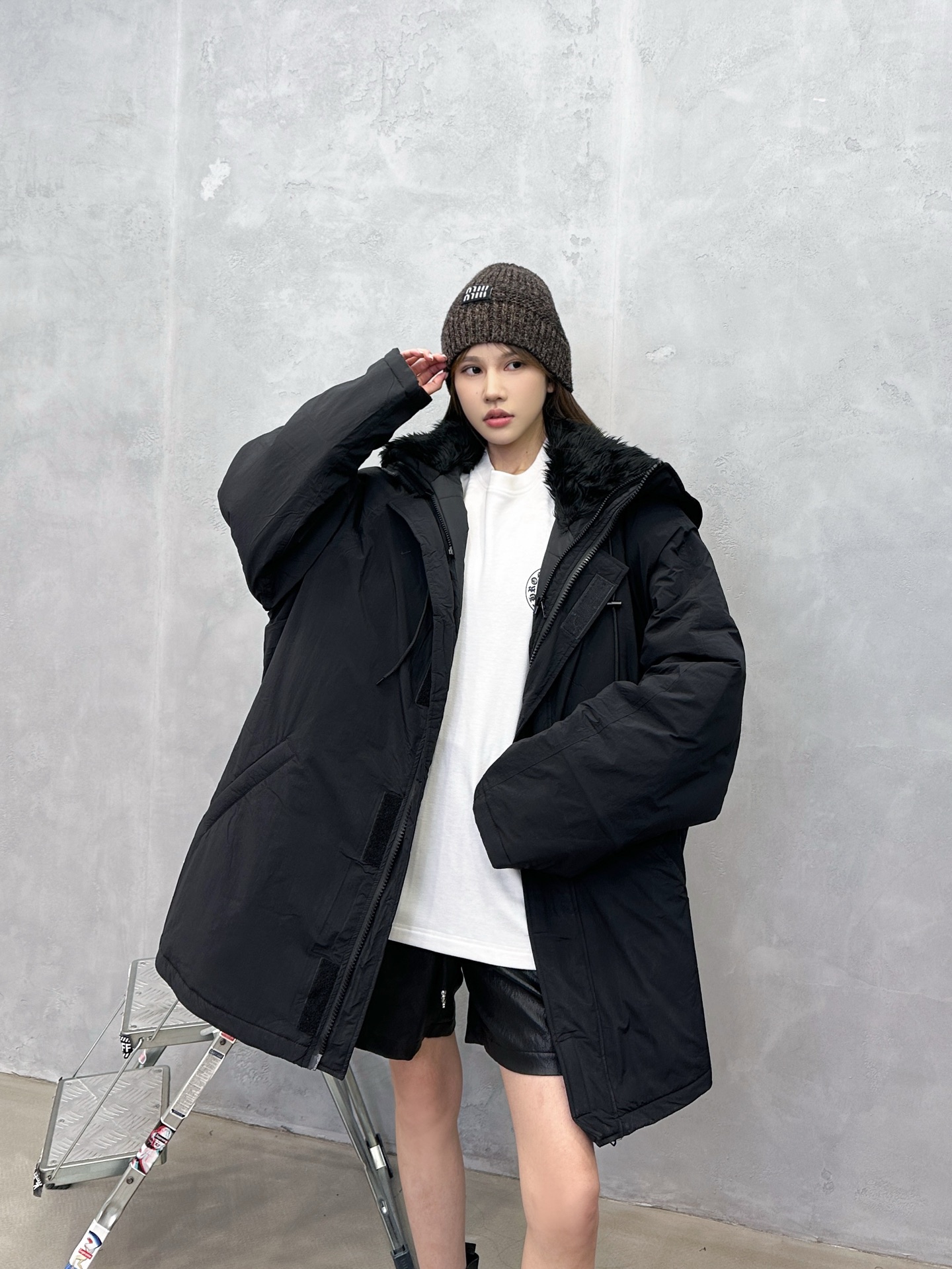 🌾巴黎 ｜ 新款棉外套，成衣洗水工艺，环保仿毛帽，羊毛混纺面料，男女同款，尺码sml