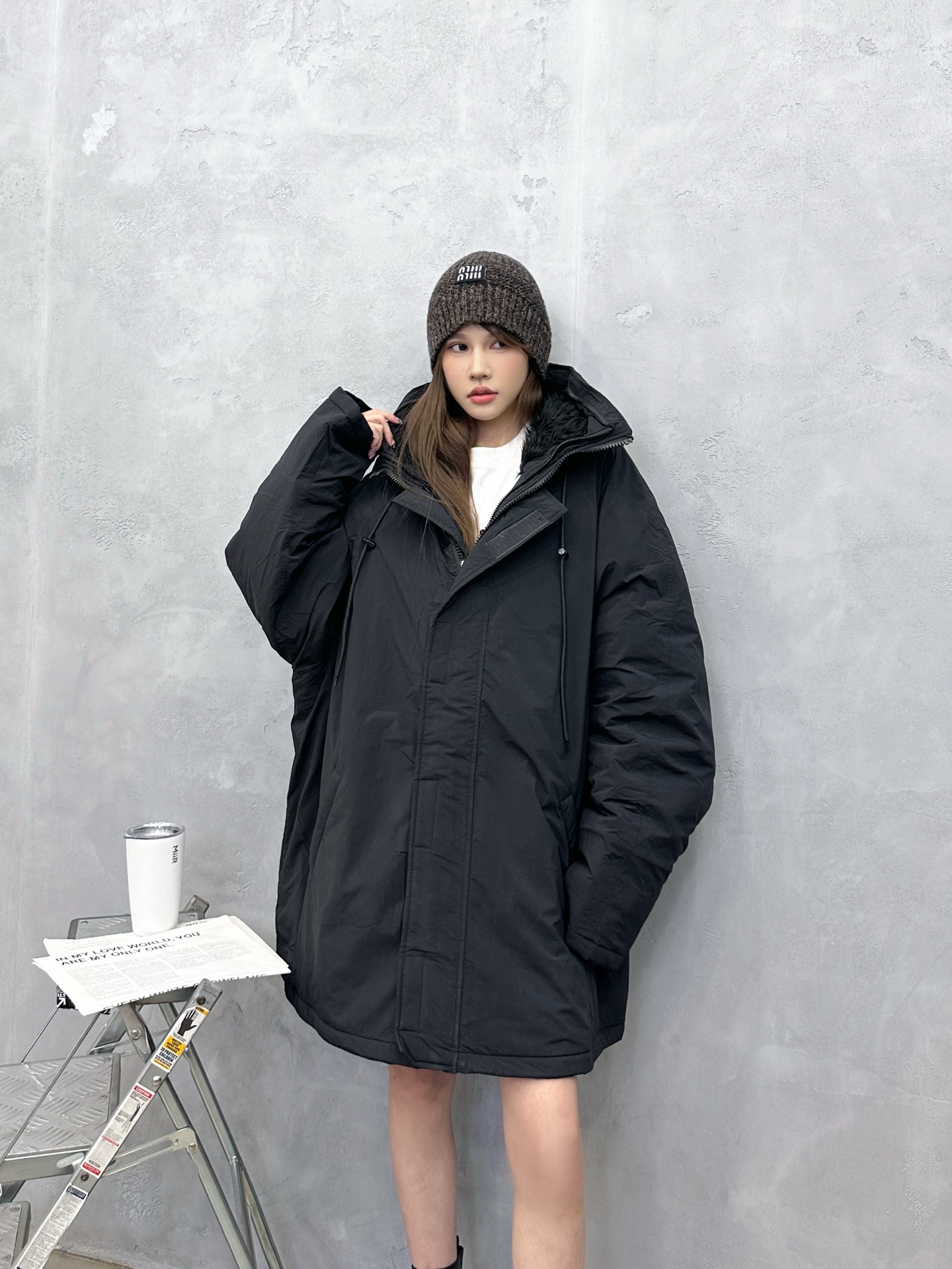 🌾巴黎 ｜ 新款棉外套，成衣洗水工艺，环保仿毛帽，羊毛混纺面料，男女同款，尺码sml