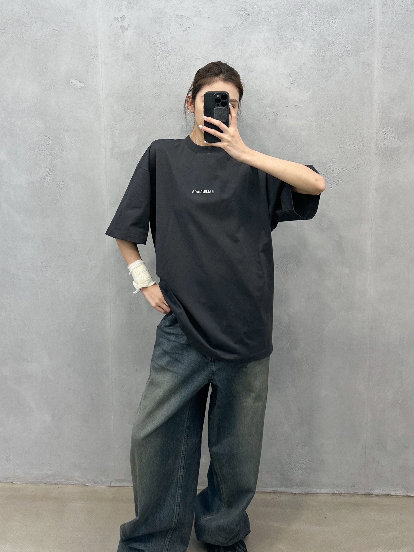 🌾巴黎 ｜ 新款短袖t，成衣洗水加反光印花标，男女同款，尺码sml