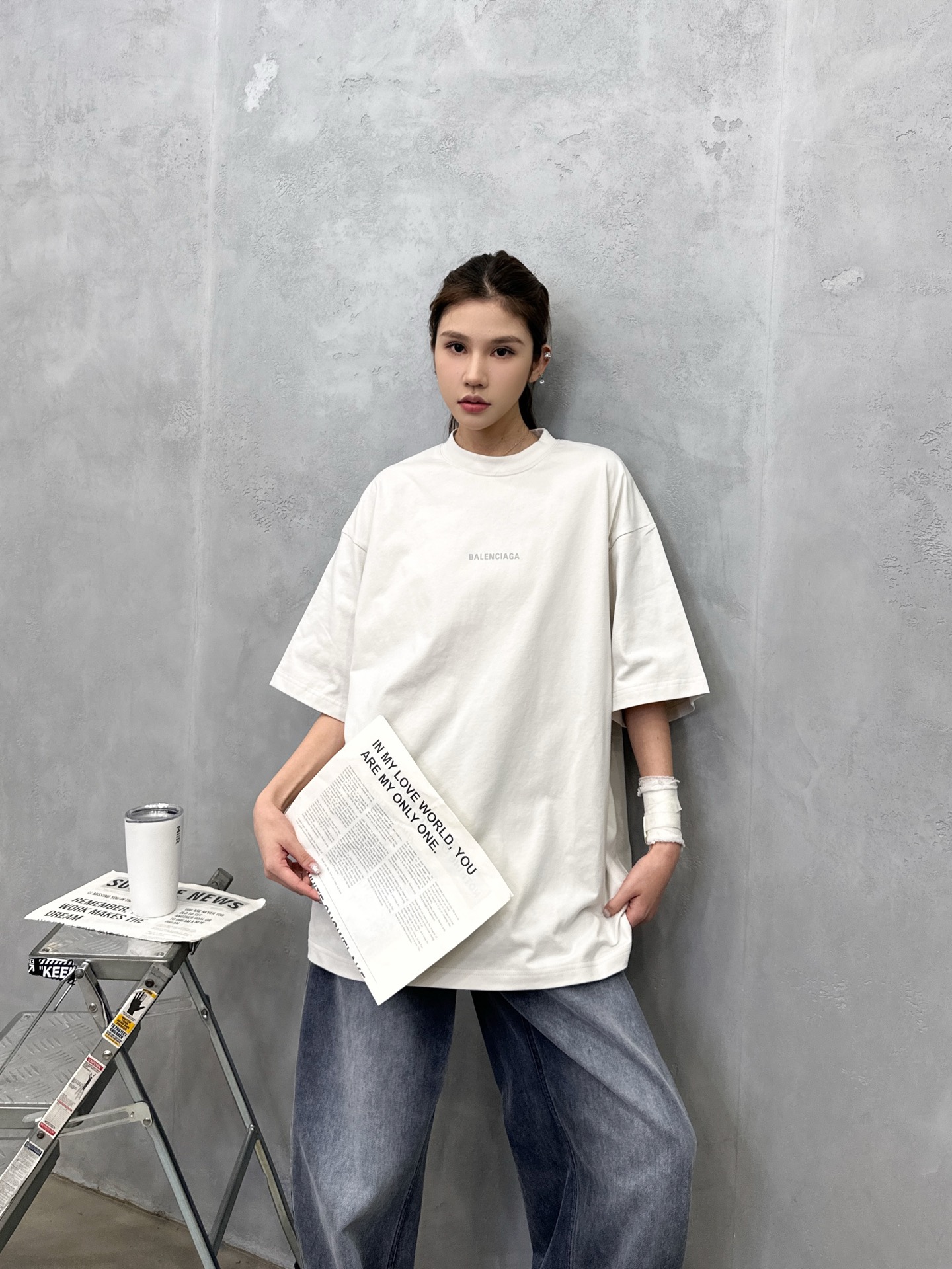 🌾巴黎 ｜ 新款短袖t，成衣洗水加反光印花标，男女同款，尺码sml