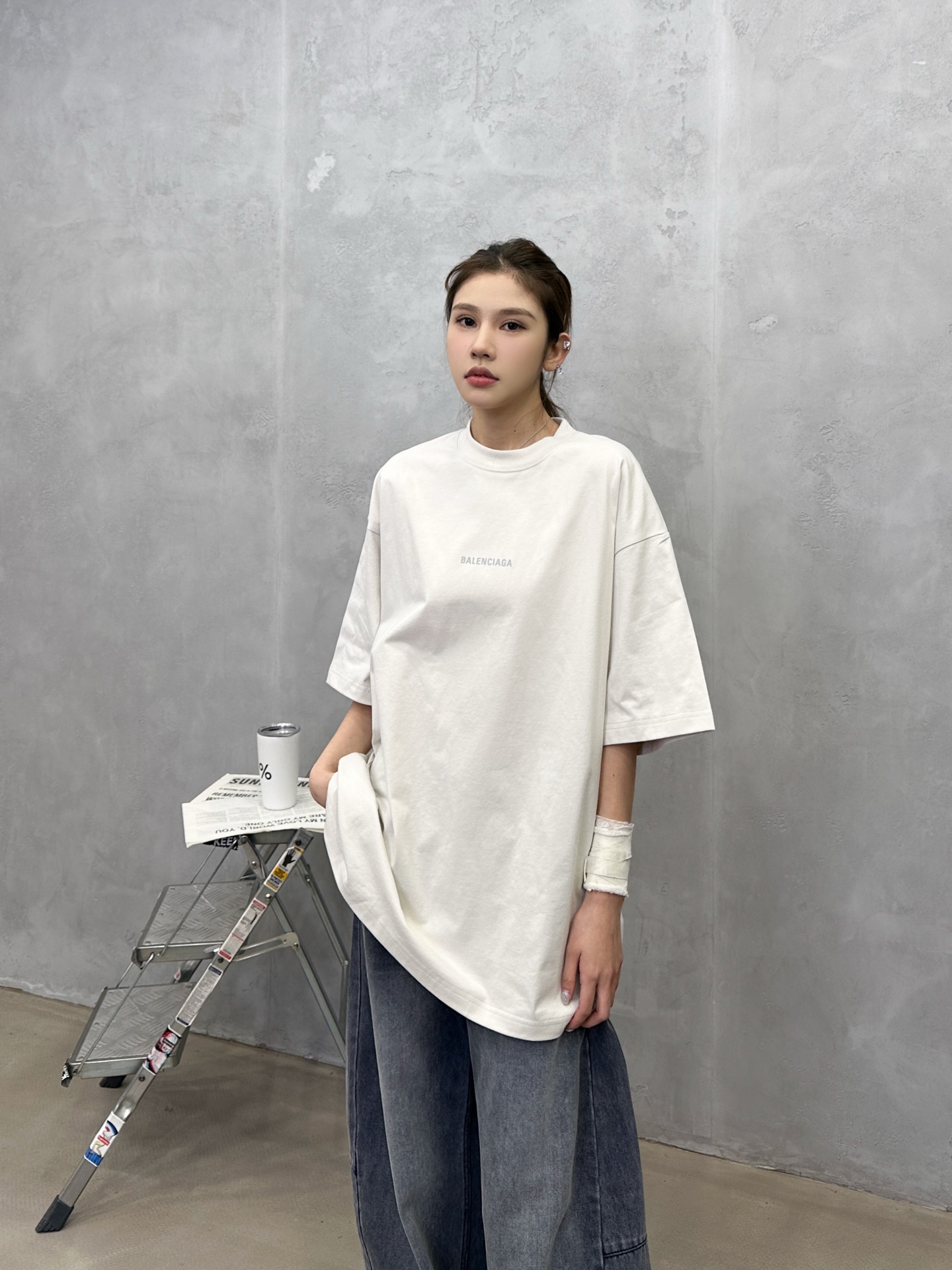 🌾巴黎 ｜ 新款短袖t，成衣洗水加反光印花标，男女同款，尺码sml