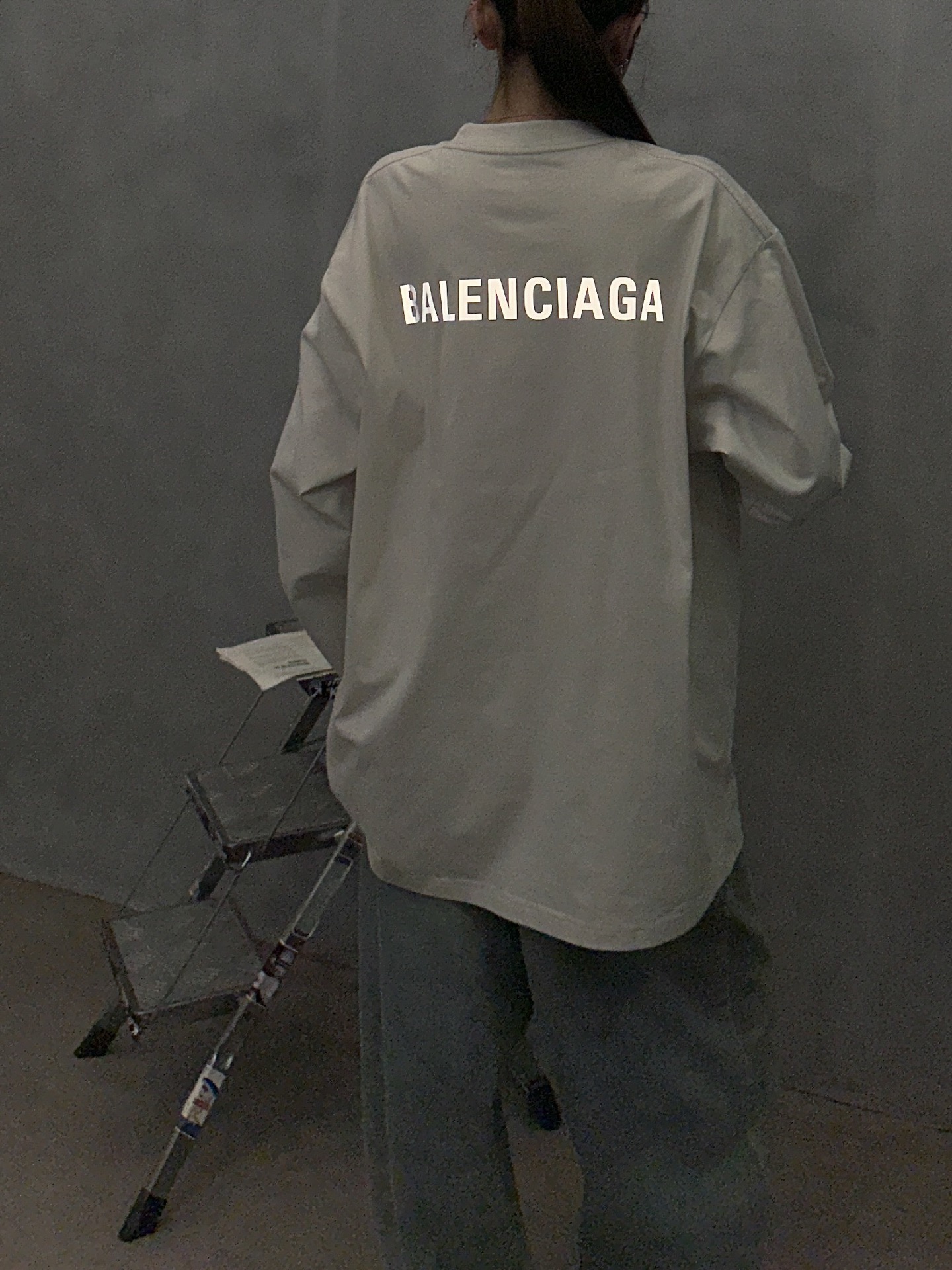 🌾巴黎 ｜ 新款长袖t，成衣洗水加反光印花标，男女同款，尺码sml