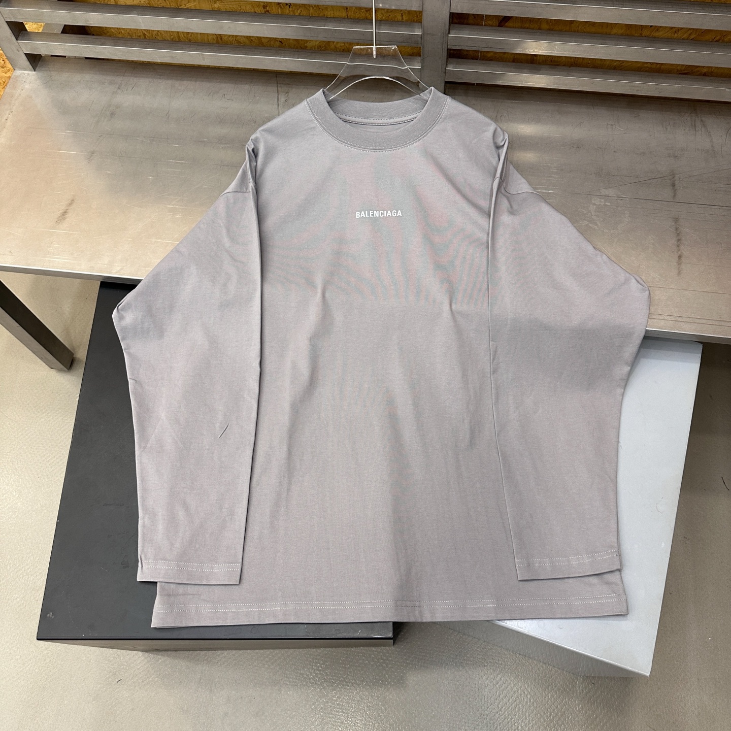 🌾巴黎 ｜ 新款长袖t，成衣洗水加反光印花标，男女同款，尺码sml