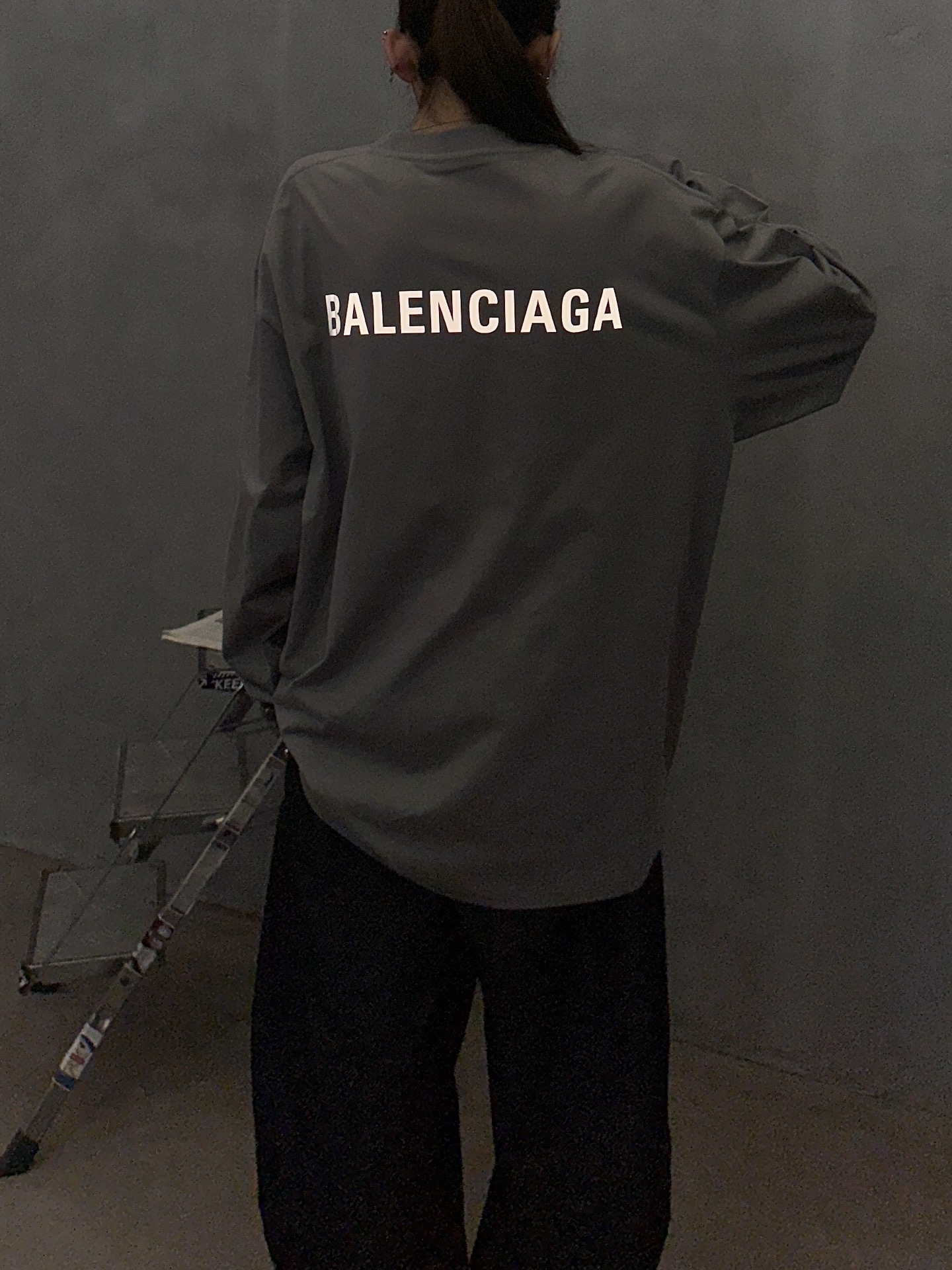 🌾巴黎 ｜ 新款长袖t，成衣洗水加反光印花标，男女同款，尺码sml