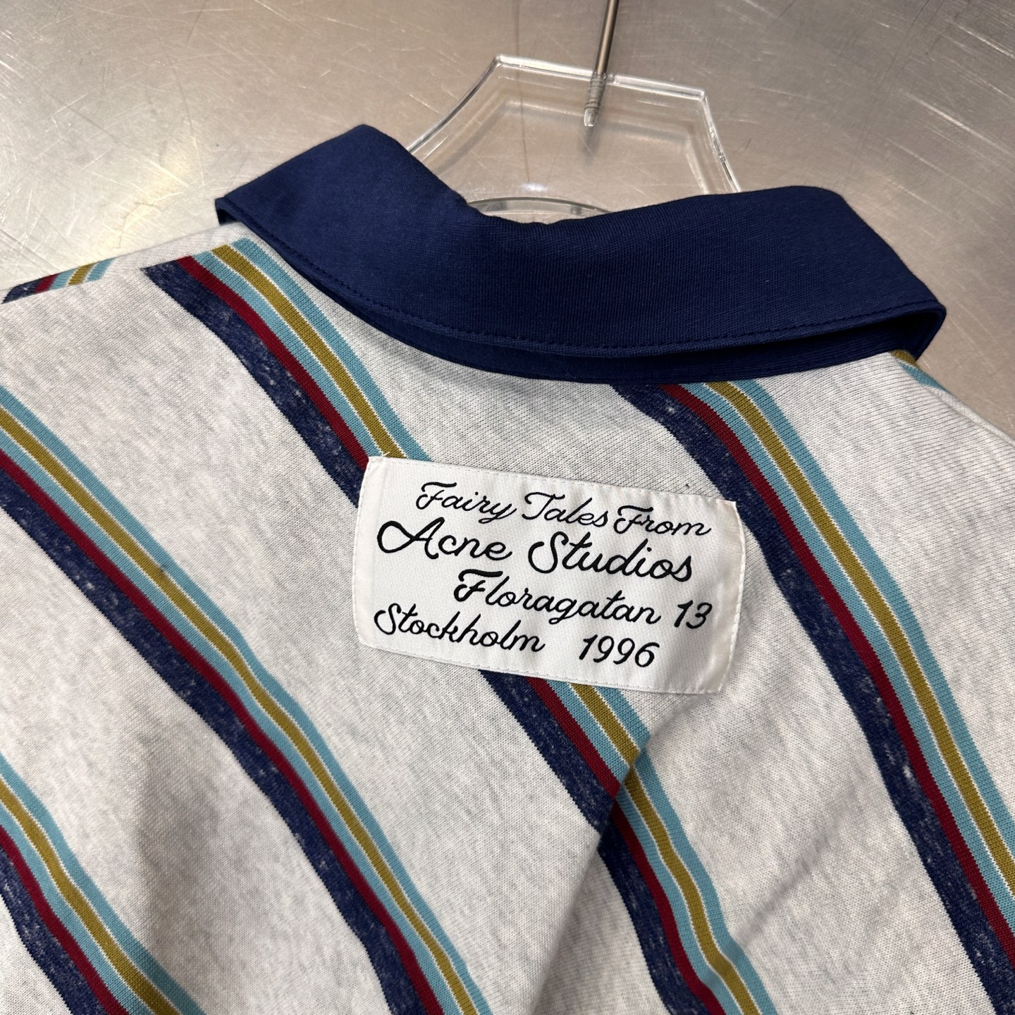 🌾Acne ｜ 新款长袖polo，成衣洗水加软工艺，特殊定织条纹面料，休闲时尚，尺码sml