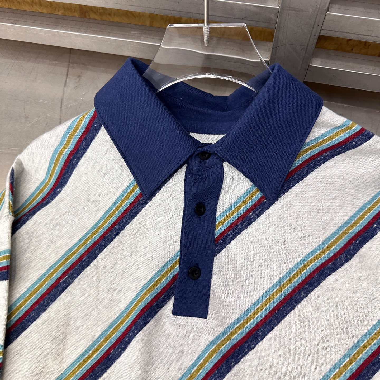 🌾Acne ｜ 新款长袖polo，成衣洗水加软工艺，特殊定织条纹面料，休闲时尚，尺码sml