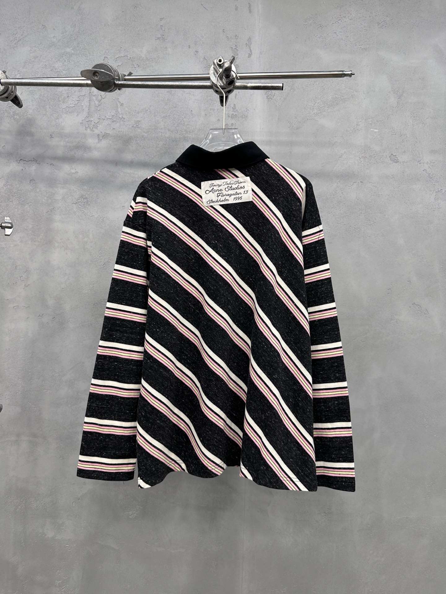 🌾Acne ｜ 新款长袖polo，成衣洗水加软工艺，特殊定织条纹面料，休闲时尚，尺码sml