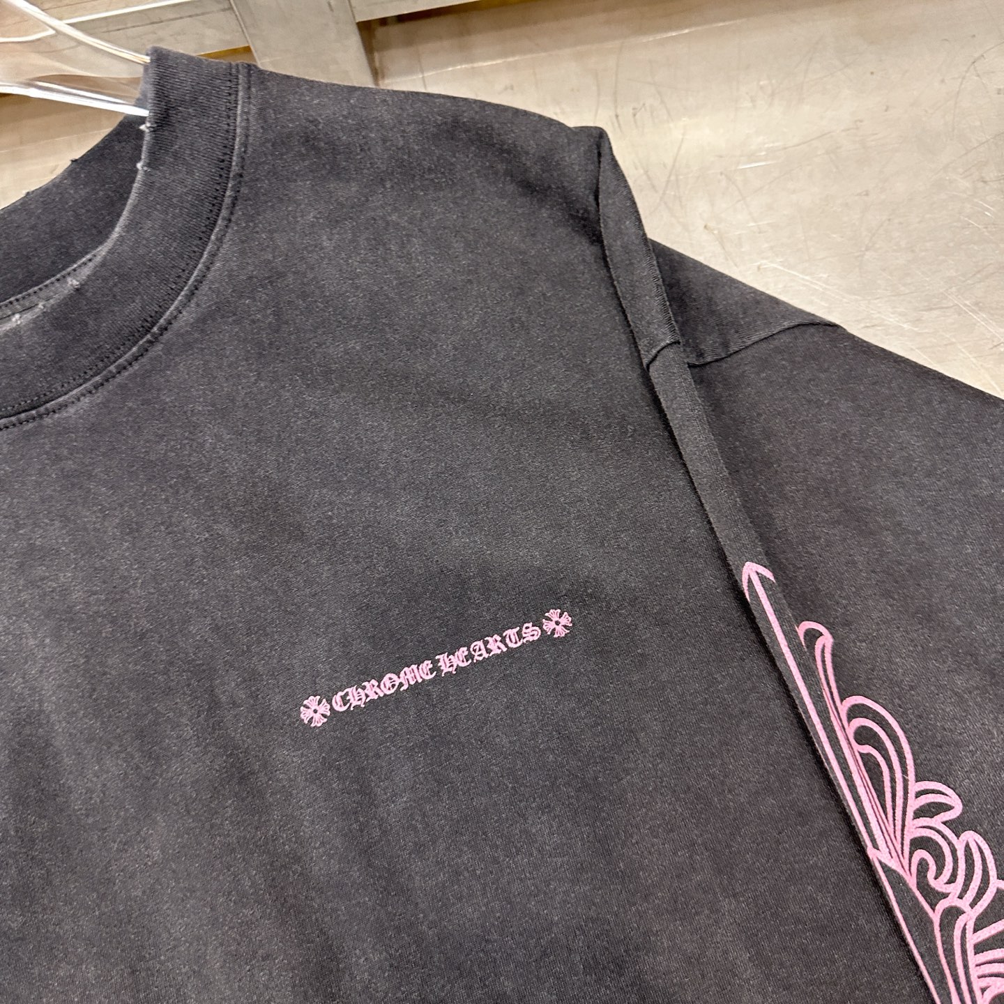 🌾克罗心 ｜ 新款长袖t，成衣洗水炒色吊磨工艺加5处印花，男女同款，尺码sml