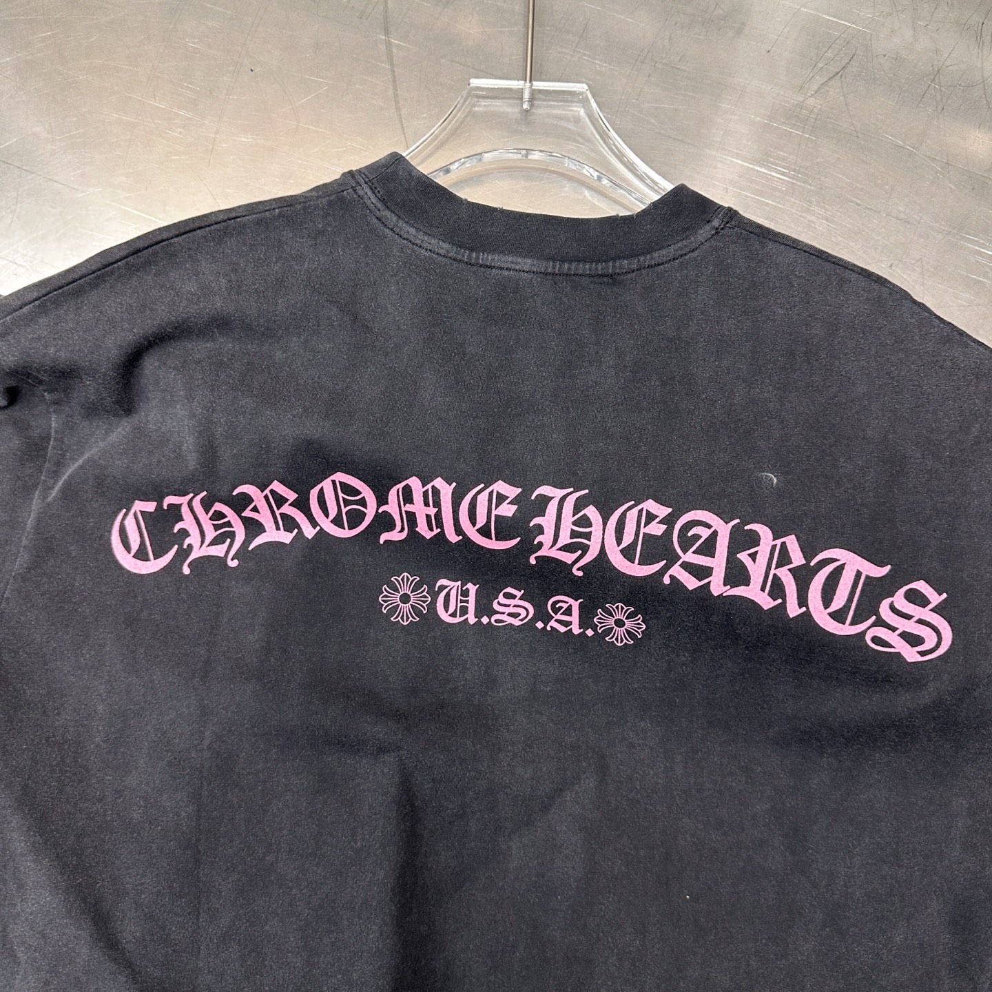 🌾克罗心 ｜ 新款长袖t，成衣洗水炒色吊磨工艺加5处印花，男女同款，尺码sml