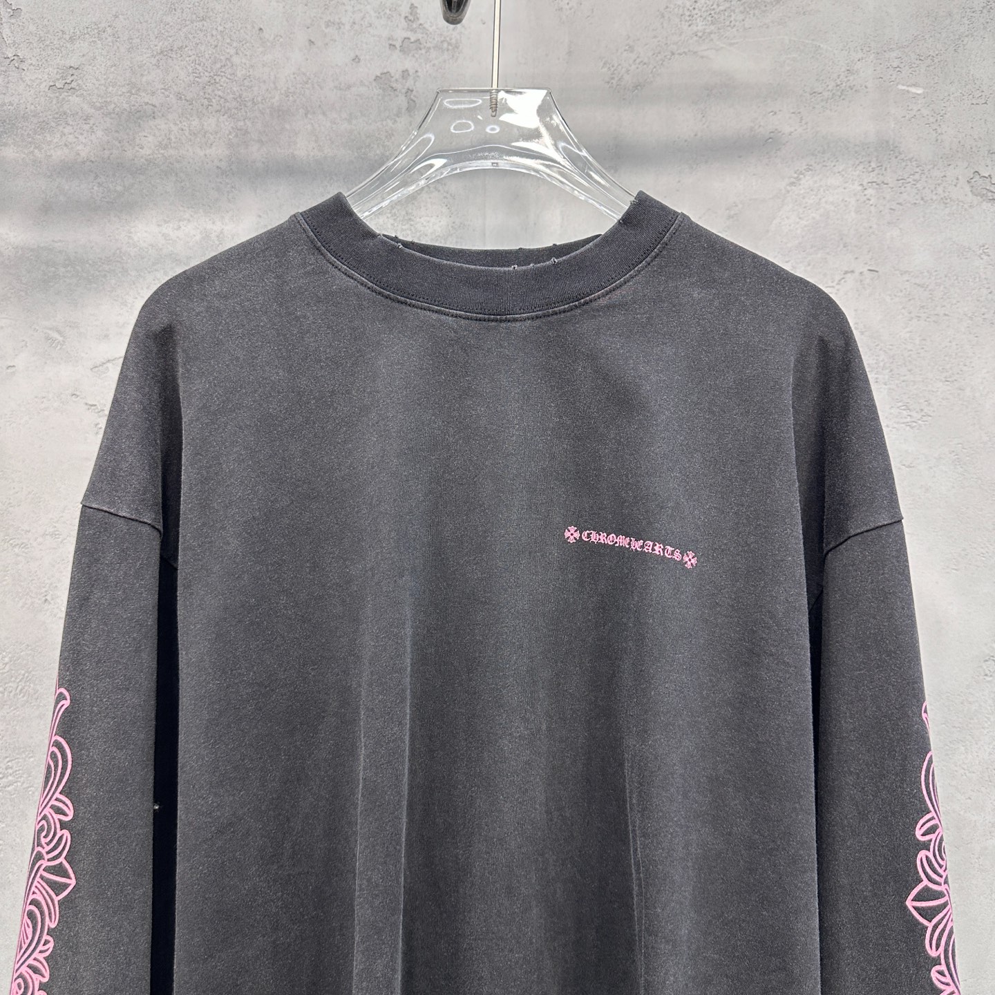 🌾克罗心 ｜ 新款长袖t，成衣洗水炒色吊磨工艺加5处印花，男女同款，尺码sml