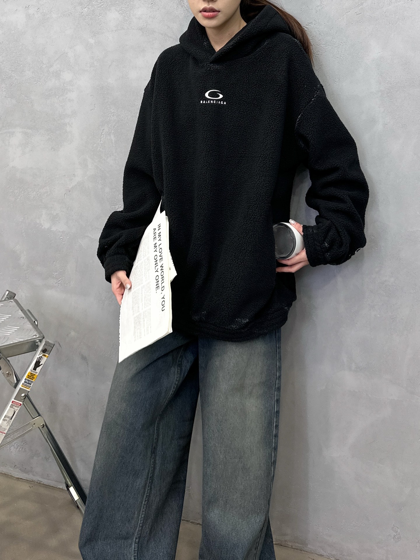 🌾巴黎 ｜ 新款摇粒绒套头，成衣洗水丙烯工艺加多处刺绣标，保暖摇粒绒面料，男女同款，尺码sml