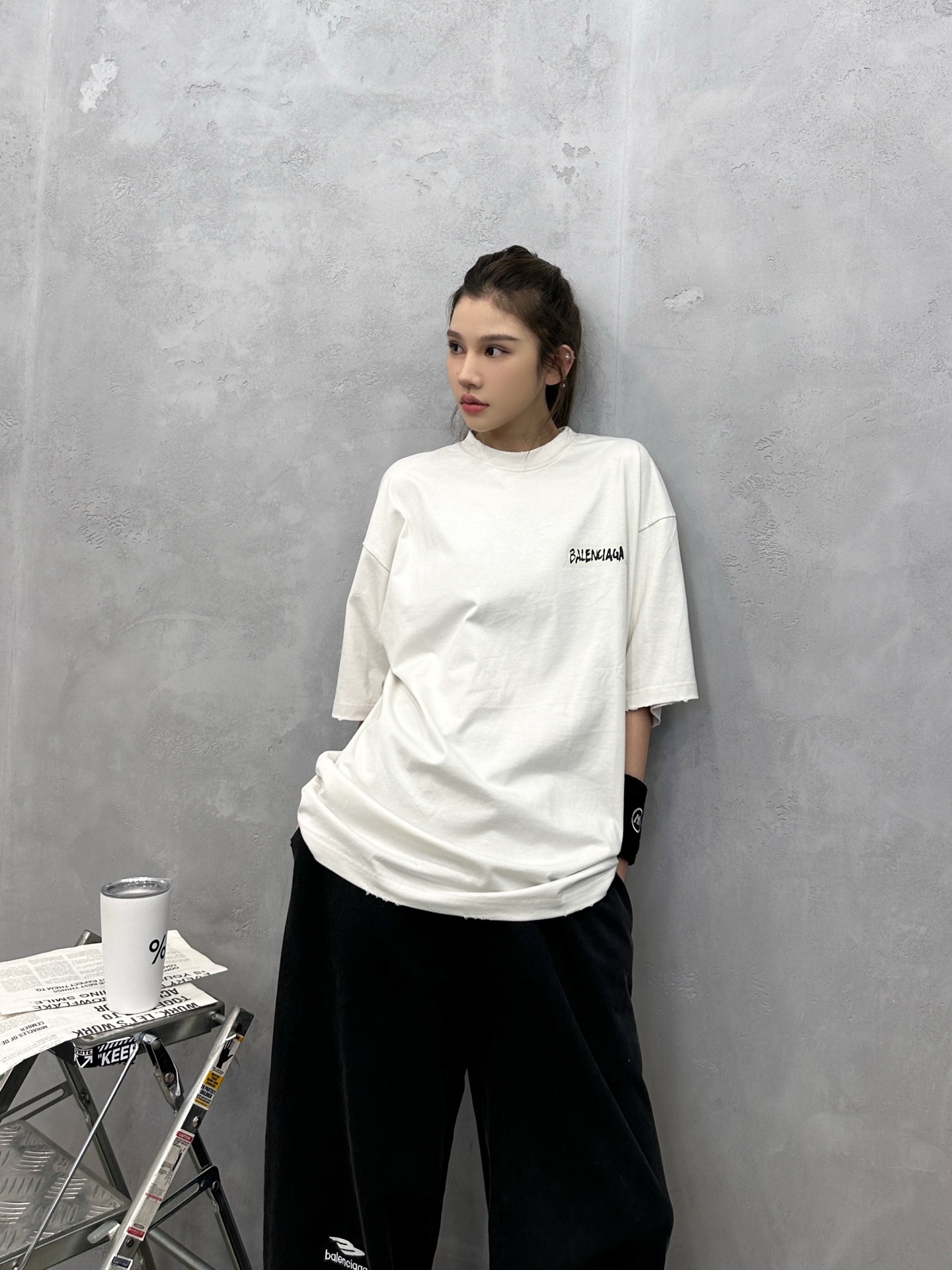 🌾巴黎 ｜ 新款短袖t，成衣洗水吊磨加特殊多层次印花，男女同款，尺码sml