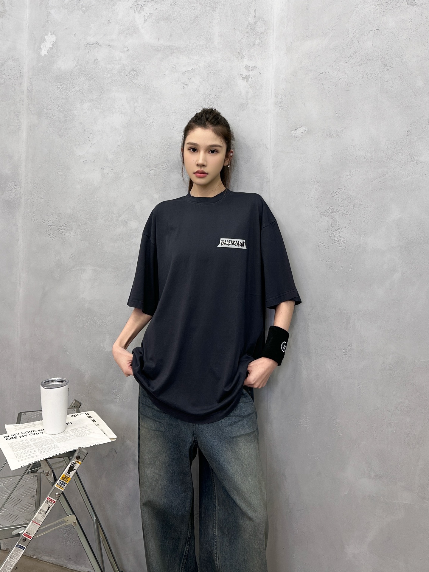 🌾巴黎 ｜ 新款短袖t，成衣洗水吊磨加特殊多层次印花，男女同款，尺码sml