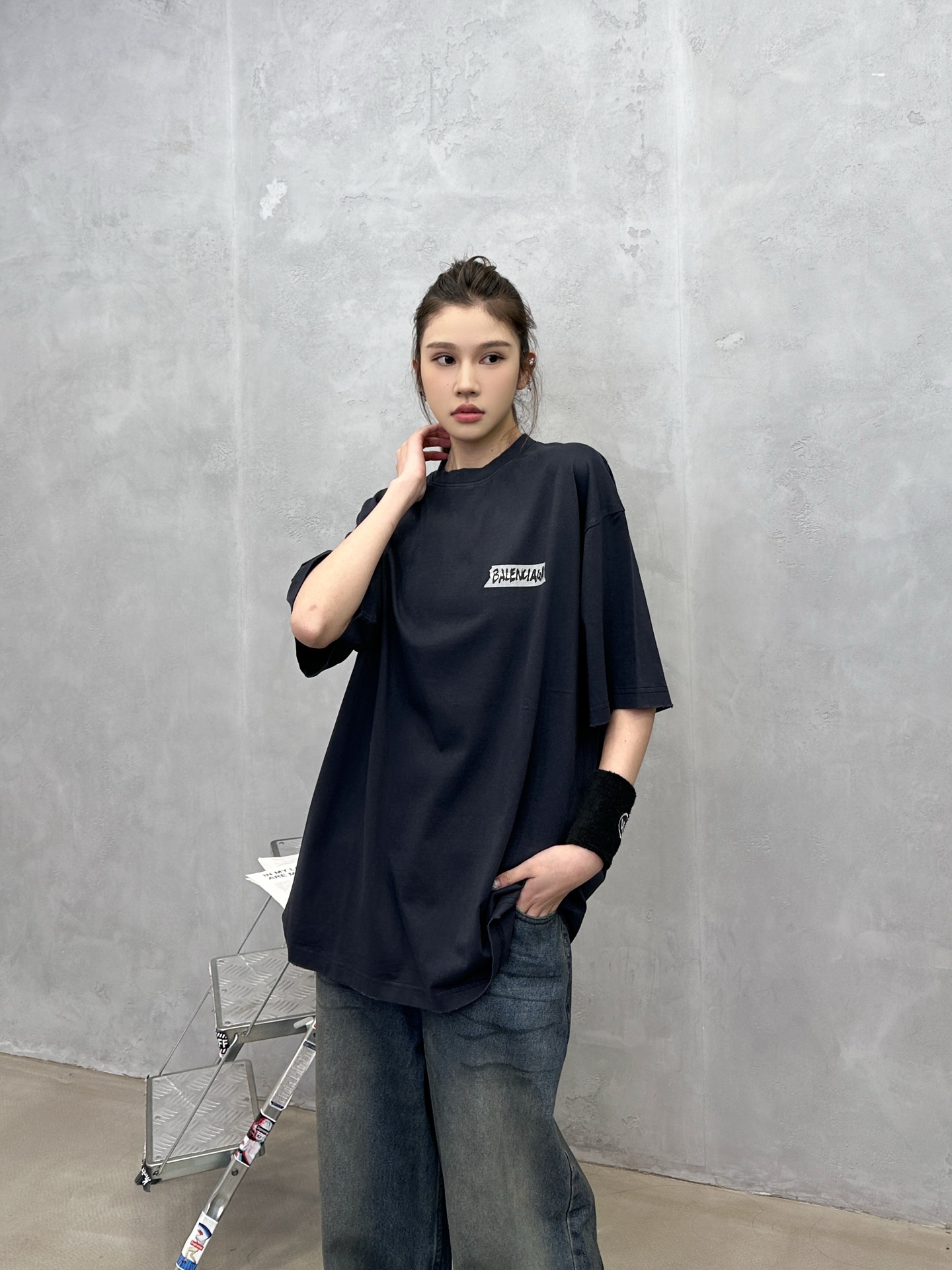 🌾巴黎 ｜ 新款短袖t，成衣洗水吊磨加特殊多层次印花，男女同款，尺码sml