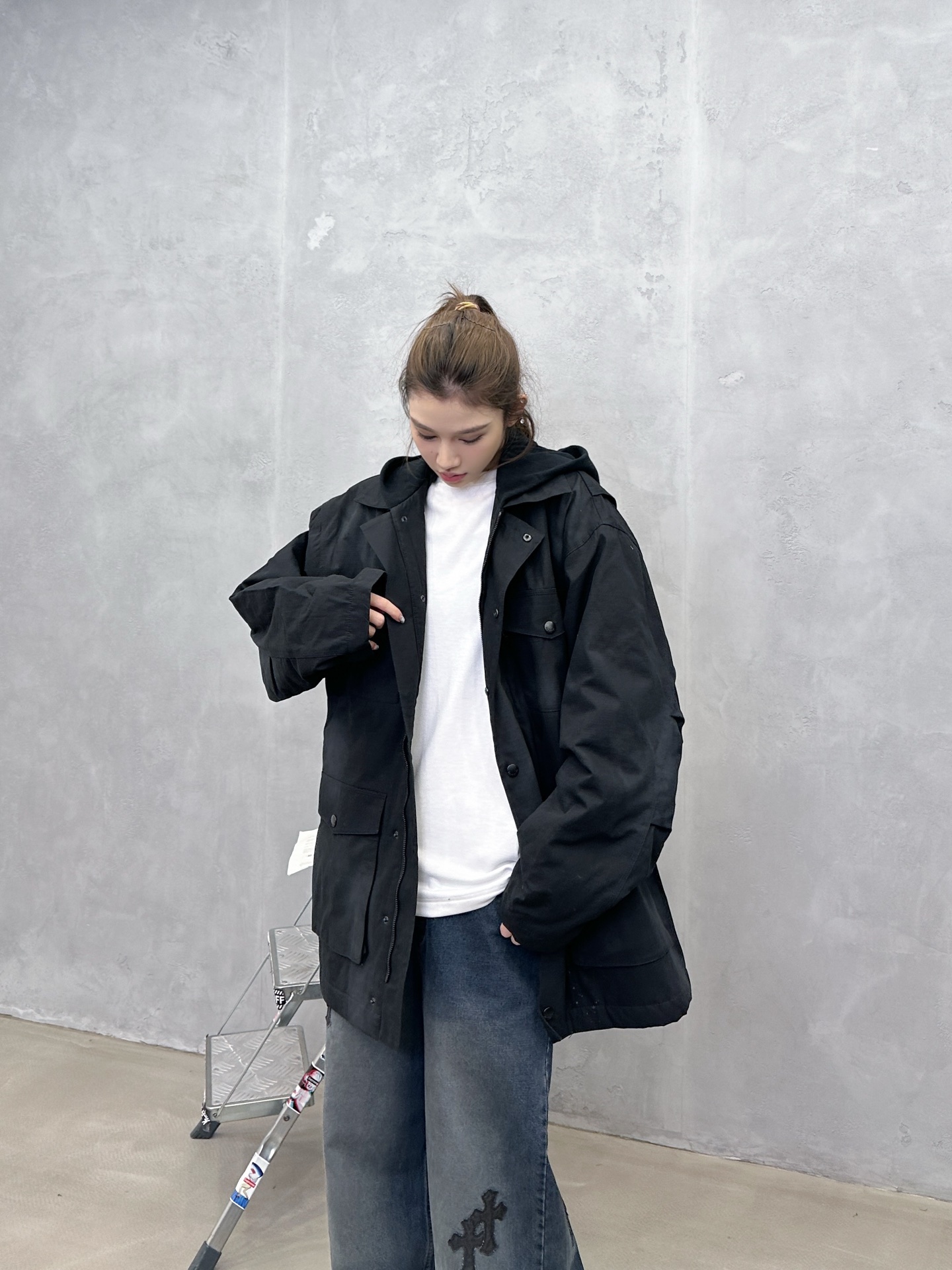 🌾巴黎 ｜ 新款棉外套，成衣洗水吊磨做旧工艺，经典刺绣标，男女同款，尺码sml